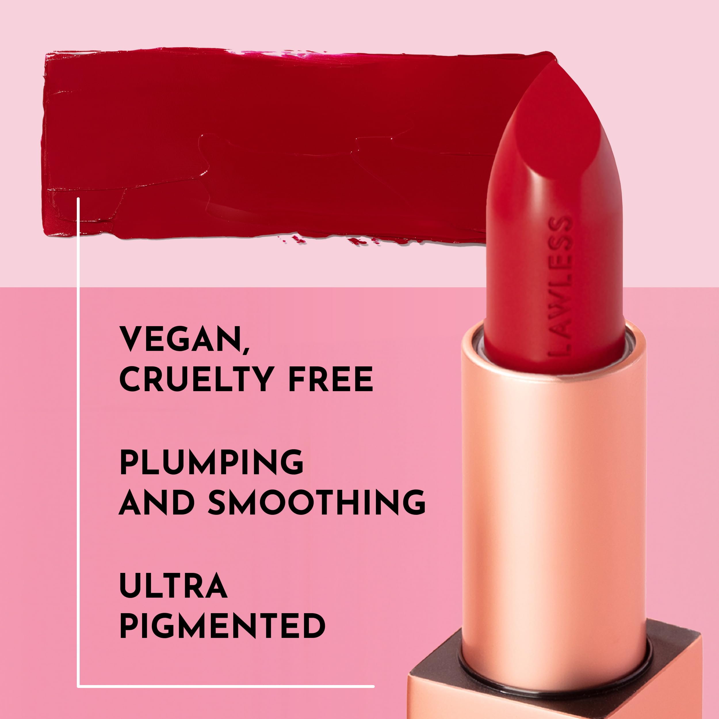 Lawless Forget the Filler Lip-Plumper Satin Lipstick – Whos That Lady, 0.1 oz