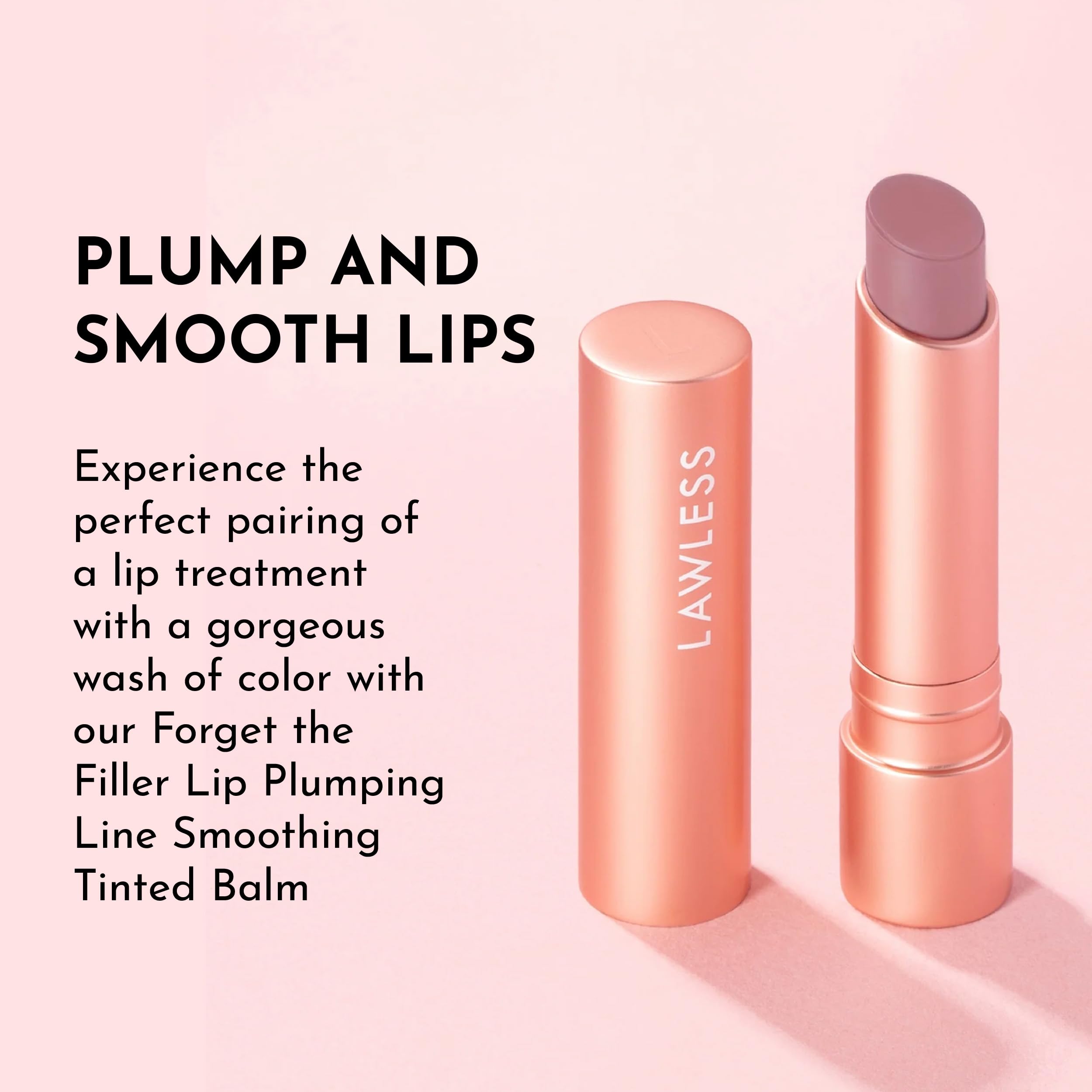 LAWLESS Forget the Filler Lip Plumping Tinted Balm in Whisper | Hydrating Cushiony Color