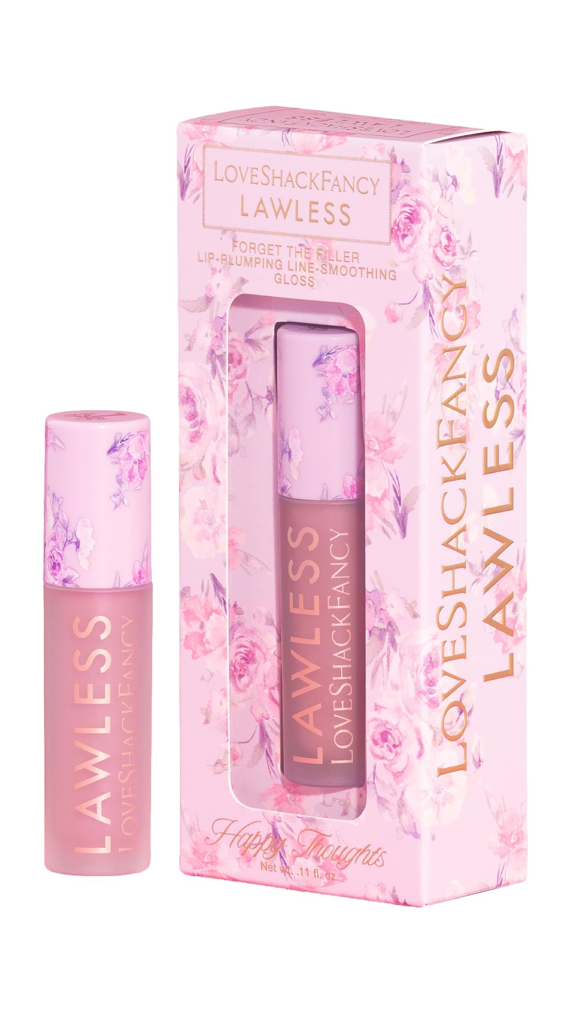 Lawless x LoveShackFancy Forget The Filler Lip Plumping Gloss – Happy Thoughts Pink