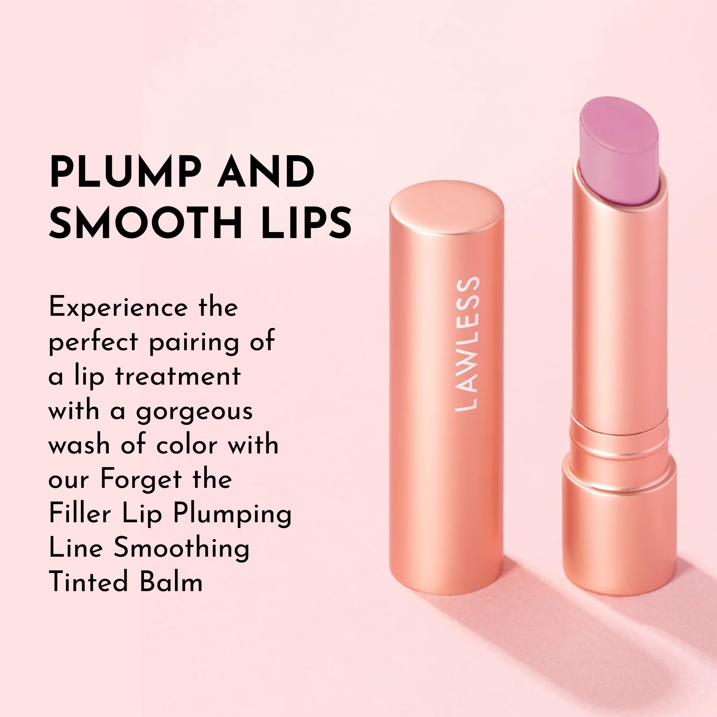 LAWLESS Forget the Filler Lip Plumping Line-Smoothing Tinted Balm in Cupid, 0.09 oz