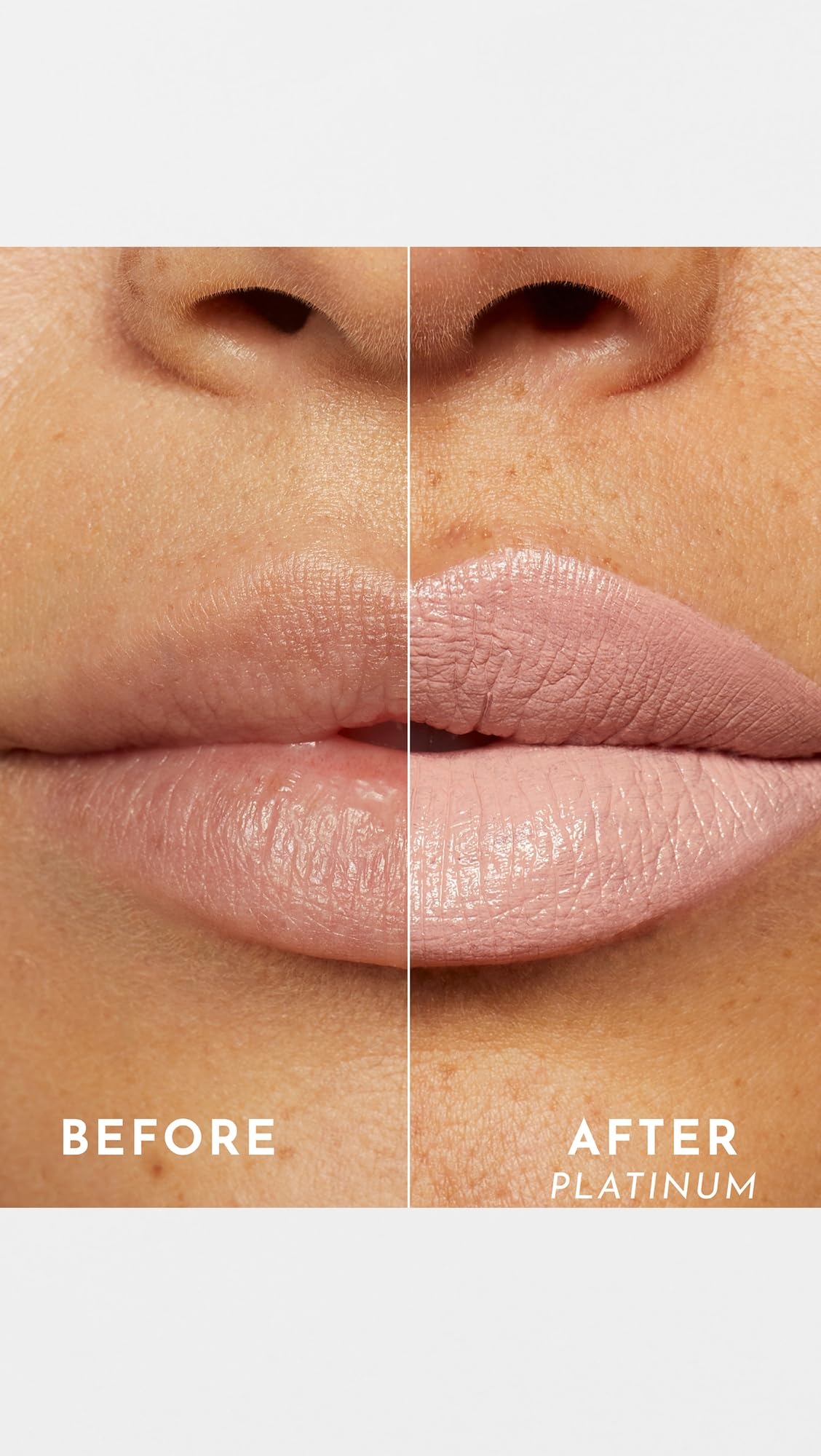 Lawless Forget the Filler Lip-Plumping Satin Lipstick – Platinum, 0.1 oz
