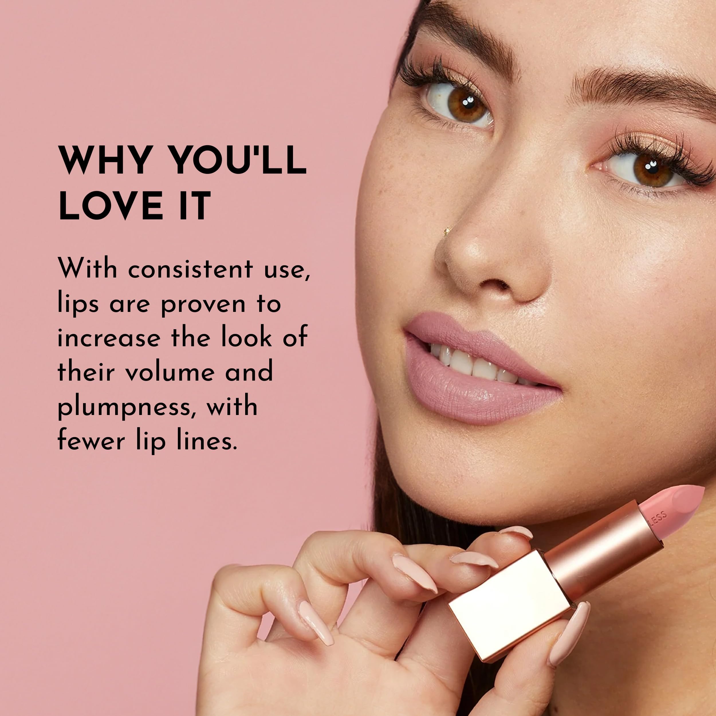 Lawless Forget the Filler Lip-Plumping Satin Lipstick Soft Truffle