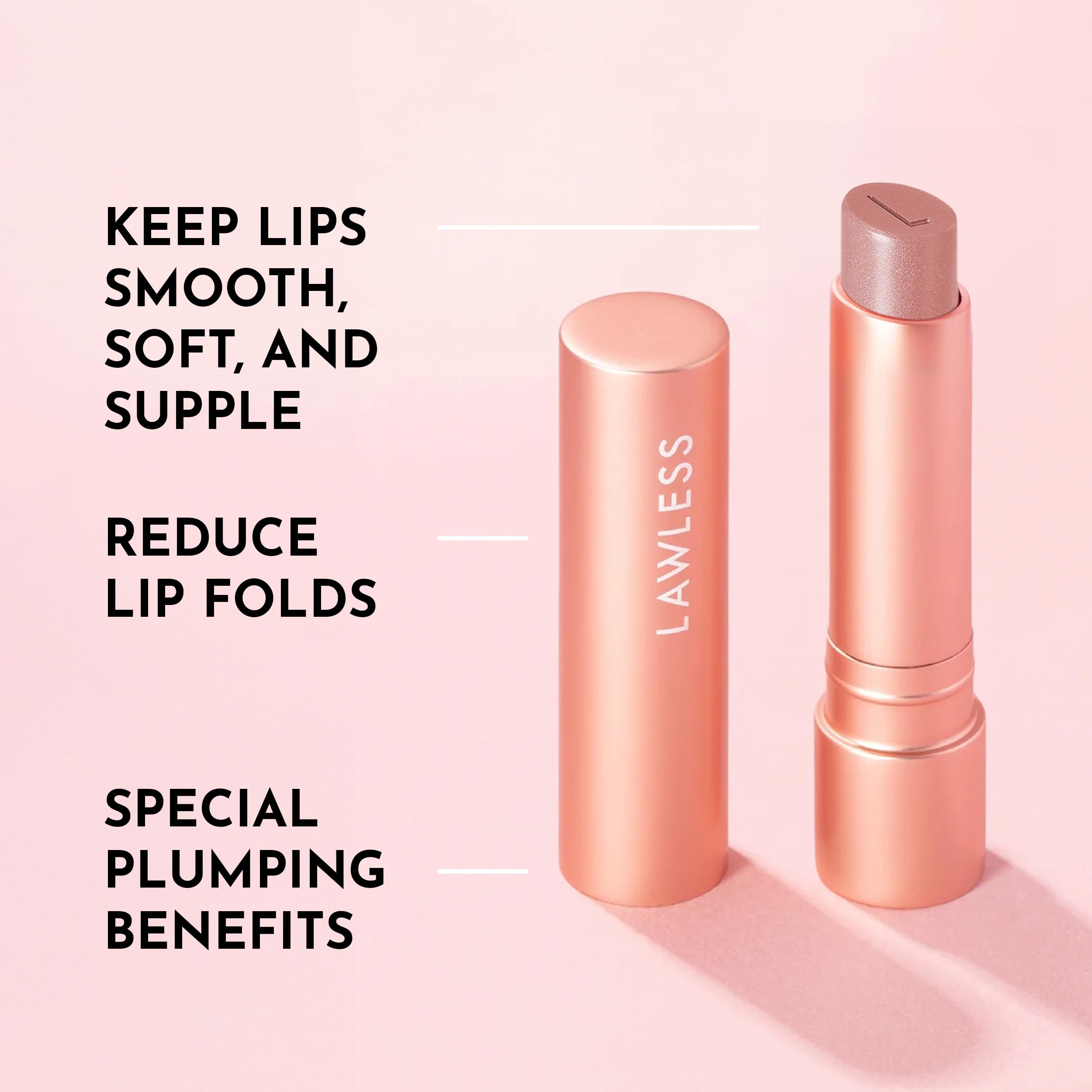 Lawless Forget the Filler Lip Plumping Line-Smoothing Tinted Balm – Sweetie (0.09 oz)