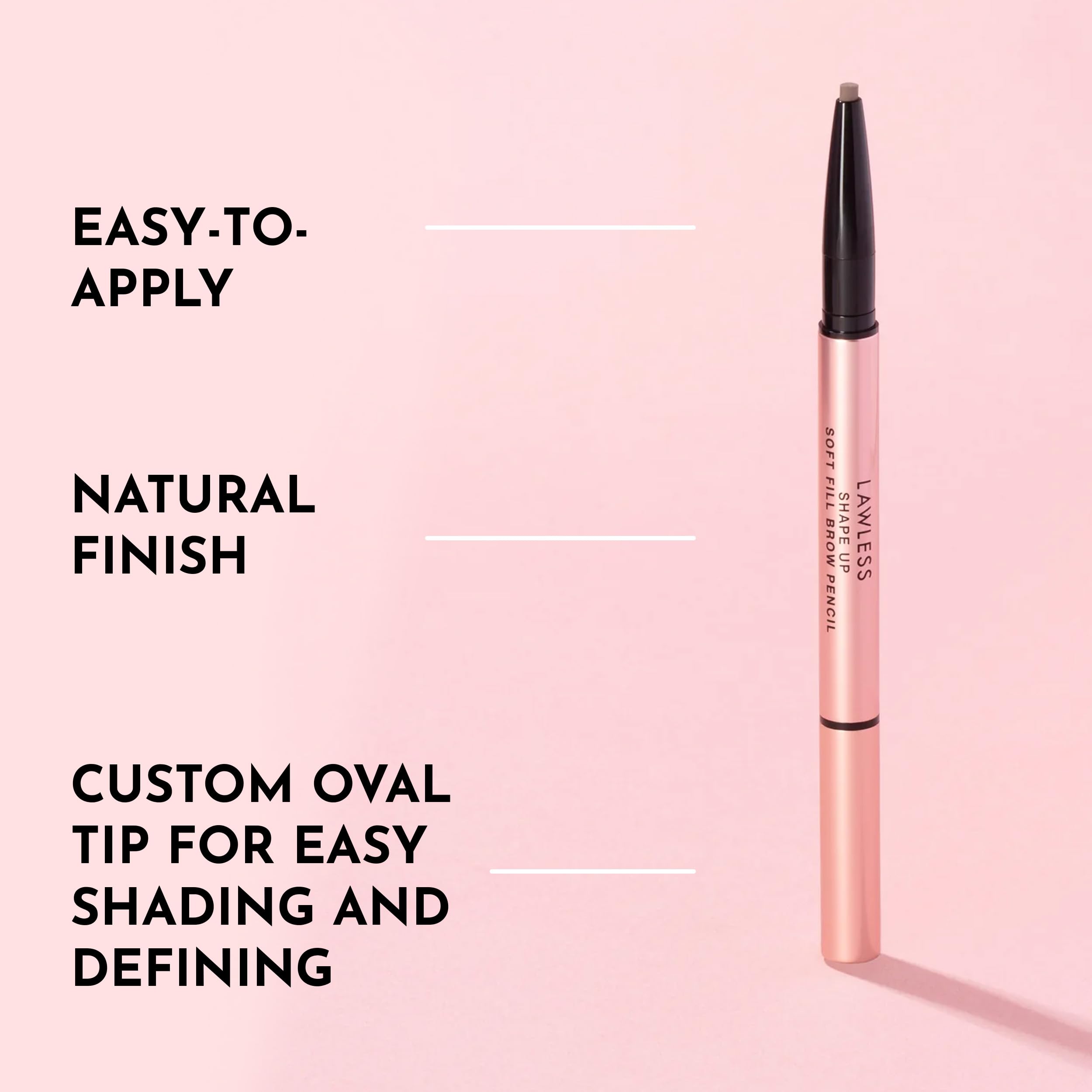 Lawless Shape Up Soft Fill Brow Pencil – Oak Brown, 0.005 oz – Natural, Long-Wear Definition