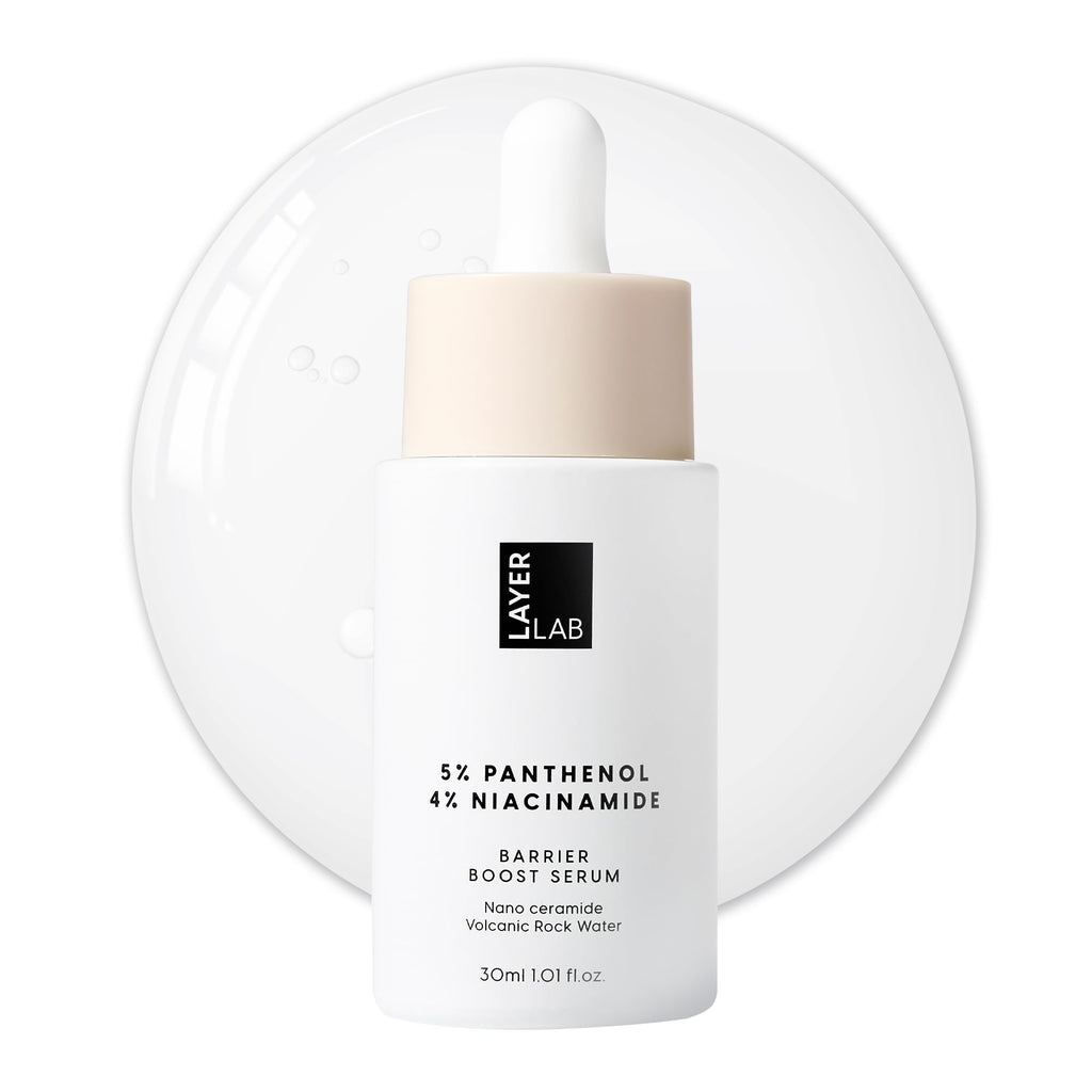 LAYERLAB Barrier Boost Serum – 5% Panthenol, 4% Niacinamide, Nano-Ceramide, Volcanic Water, 30ml