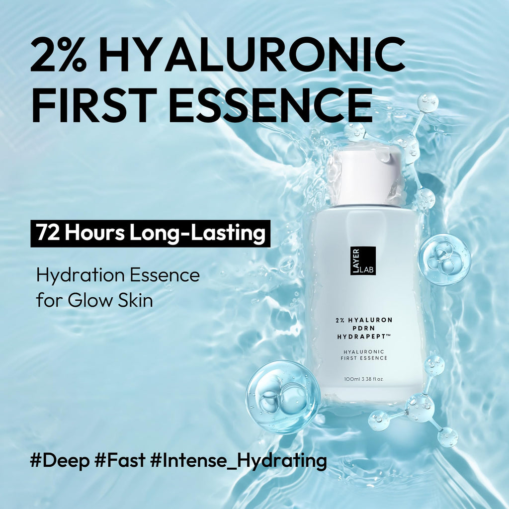 LAYERLAB Hyaluronic First Essence with PDRN & Peptides | 2% Triple HA Hydration