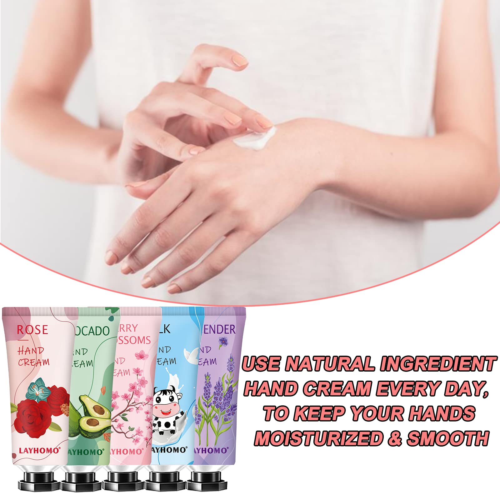 Layhomo 74-Pack Hand Cream Gift Set – Scented Travel-Size Lotions for Women & Girls
