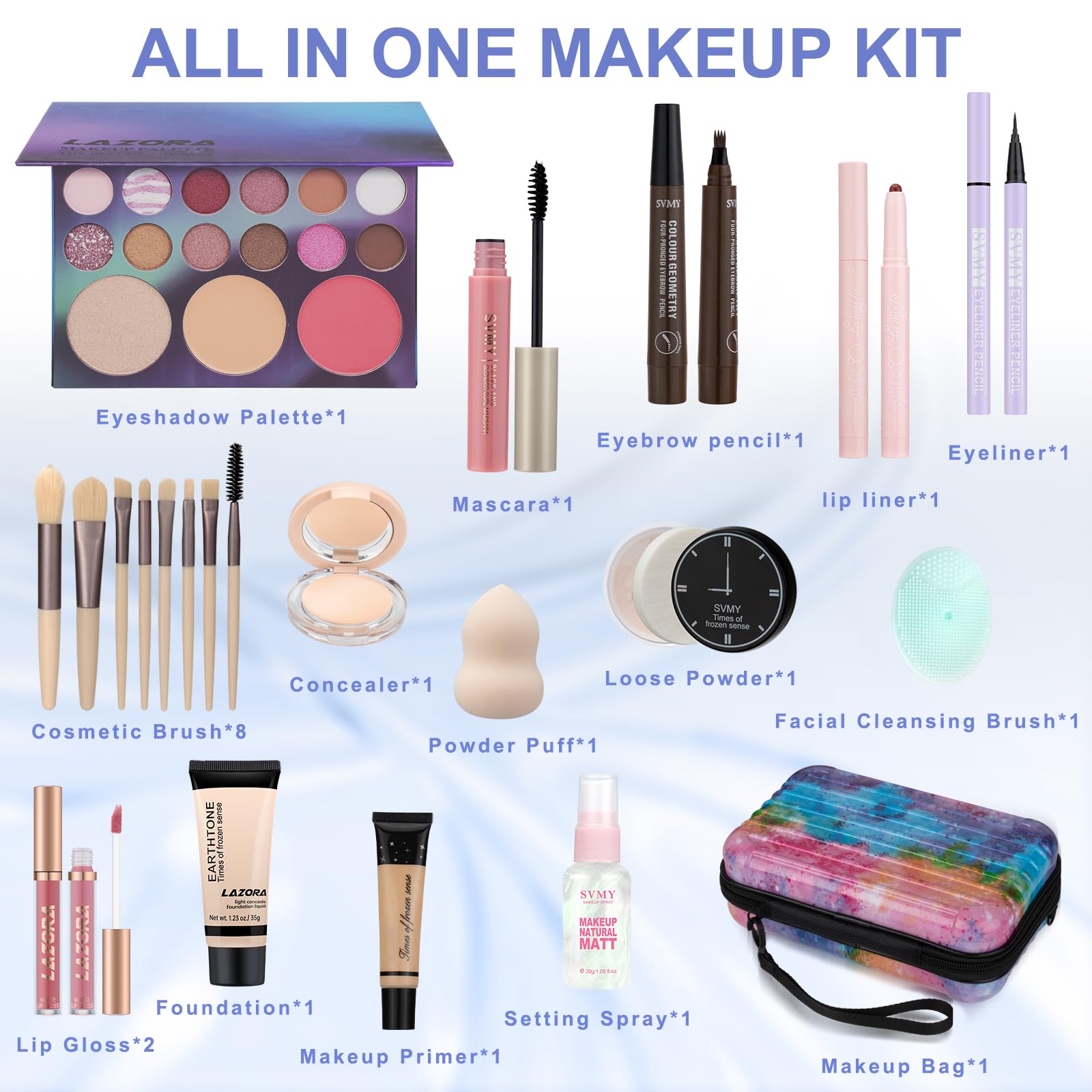 LAZORA All-in-One Makeup Set for Teens | Beginner Gift Kit