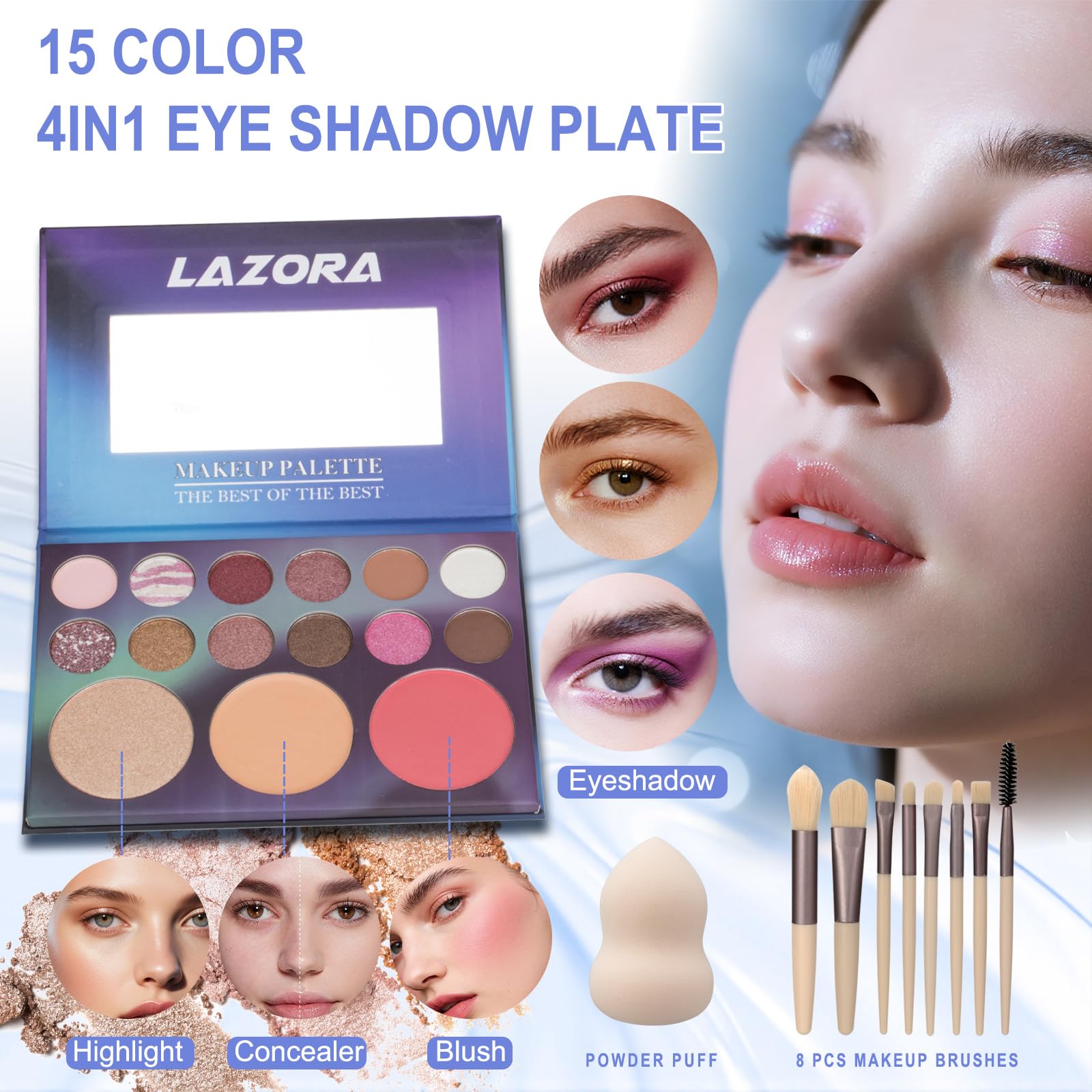 LAZORA All-in-One Makeup Set for Teens | Beginner Gift Kit