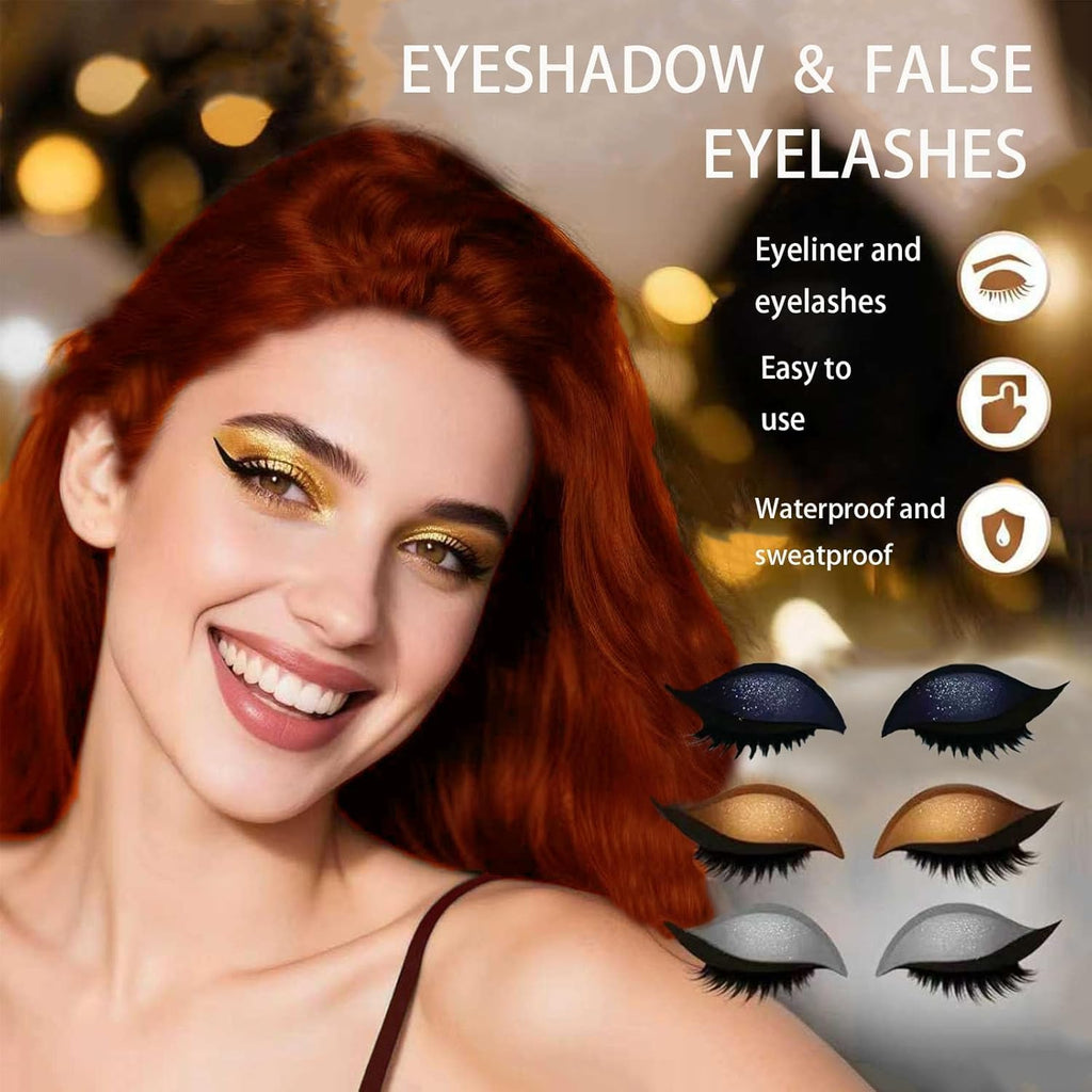 Lazy Eye Shadow Eyelash Patch – 3-in-1 Self-Adhesive Eye Makeup Sticker (8pcs)