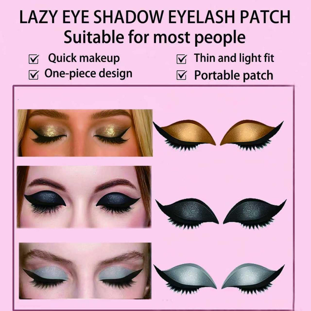 Lazy Eye Shadow Eyelash Patch – 3-in-1 Self-Adhesive Eye Makeup Sticker (8pcs)