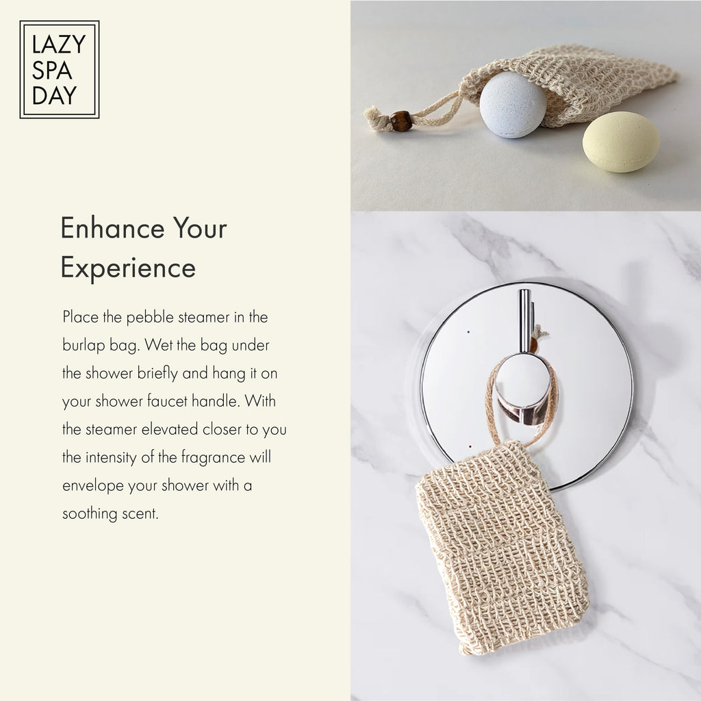 Lazy Spa Day Awake & Dream Gift Set — 10-Piece Shower Steamers with Burlap Bag