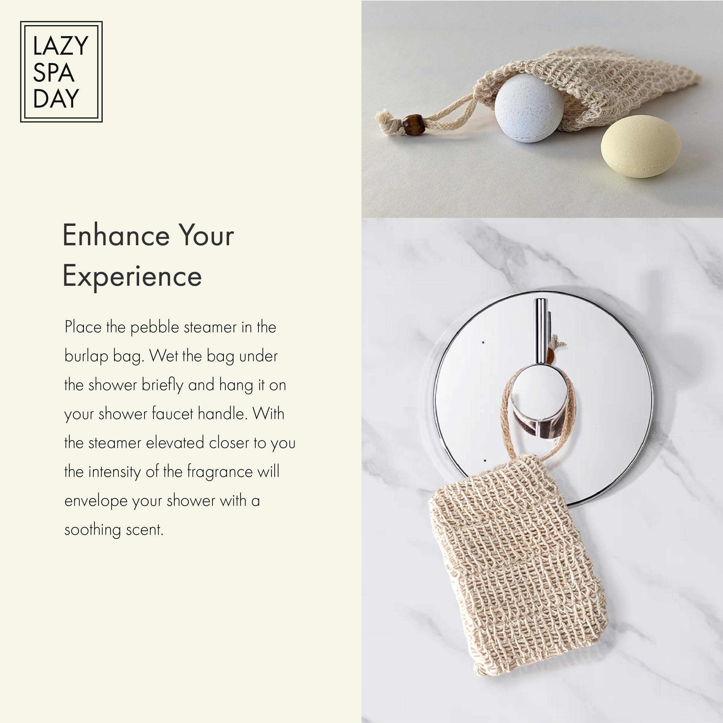 Lazy Spa Day Awake & Dream Gift Set — 10-Piece Shower Steamers with Burlap Bag