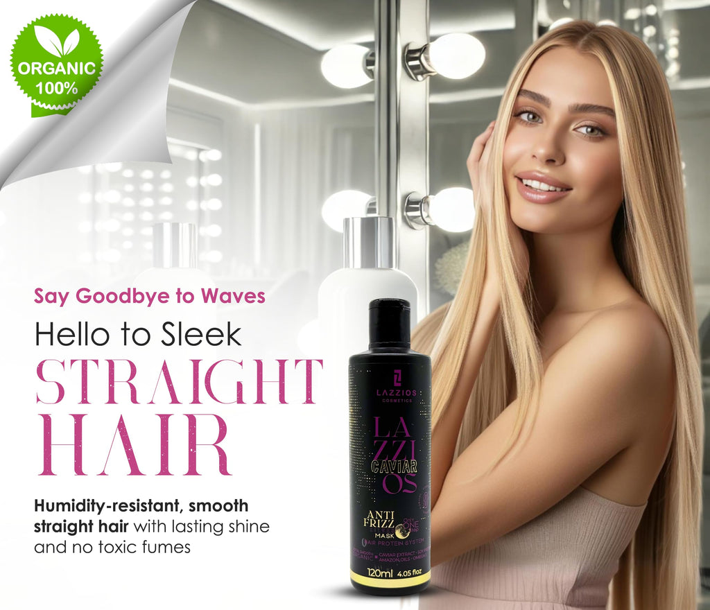 Lazzios Caviar Organic Hair Protein – Formaldehyde-Free Brazilian Keratin Treatment | 120 ml