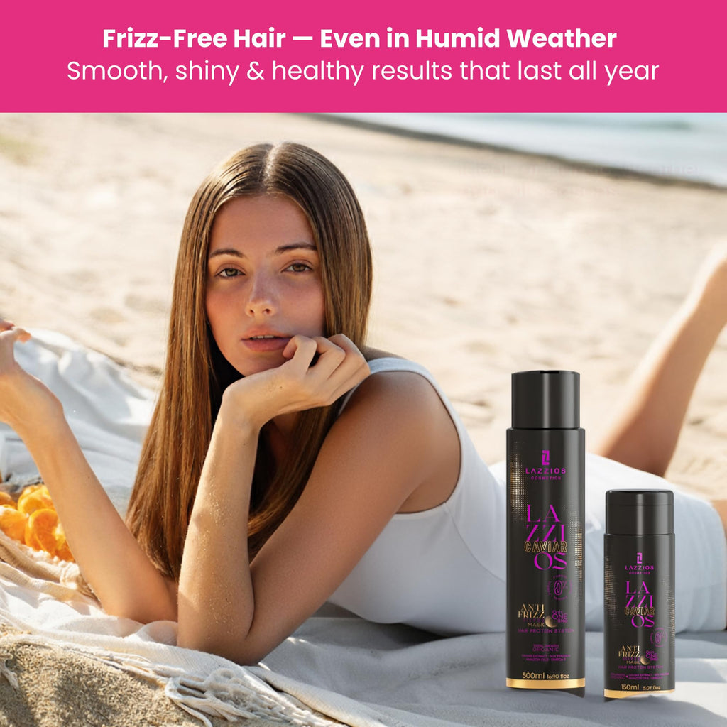 Lazzios Caviar Organic Hair Protein – Formaldehyde-Free Brazilian Keratin Treatment (500 ml)