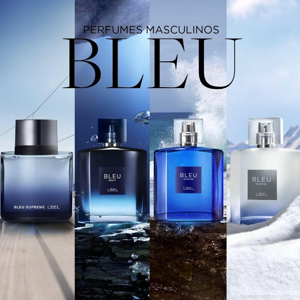 L'Bel Bleu Intense Night Eau de Toilette for Men – 100 ml (3.4 fl oz) Long-Lasting