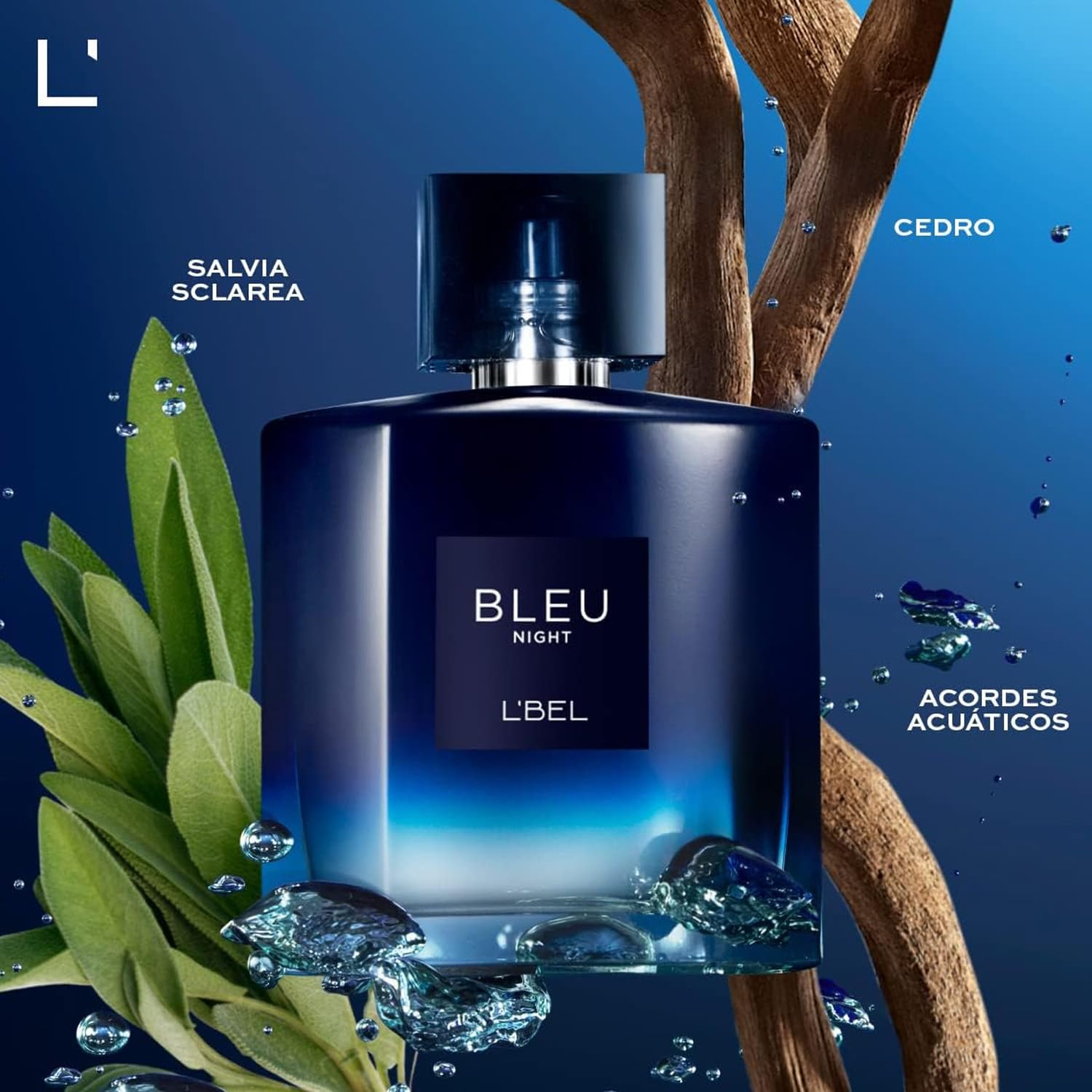 L'Bel Bleu Intense Night Eau de Toilette for Men – 100 ml (3.4 fl oz) Long-Lasting