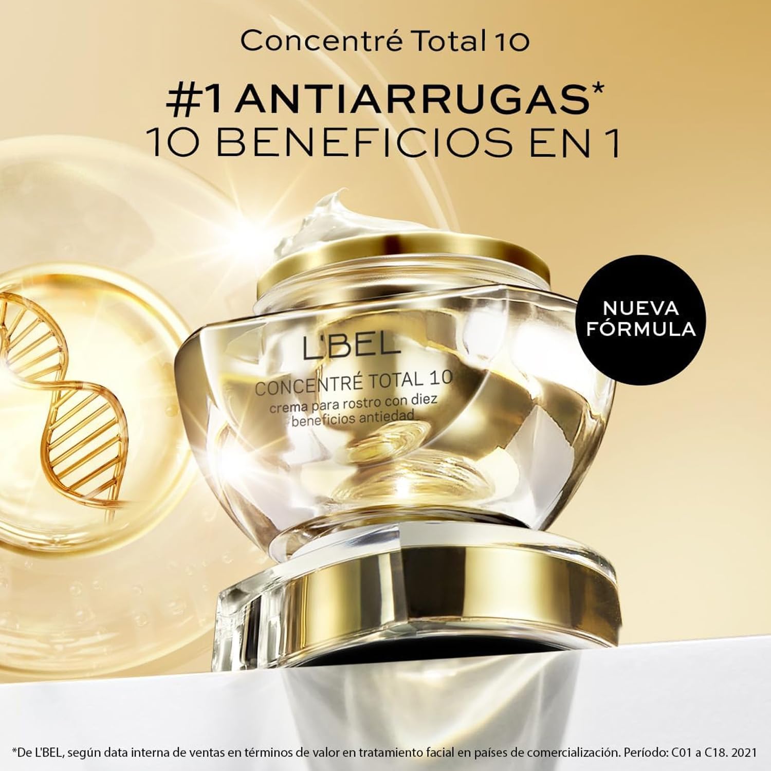 L'Bel Concentré Total Anti-Wrinkle Cream for Face – 50g | Rejuvenating Skincare