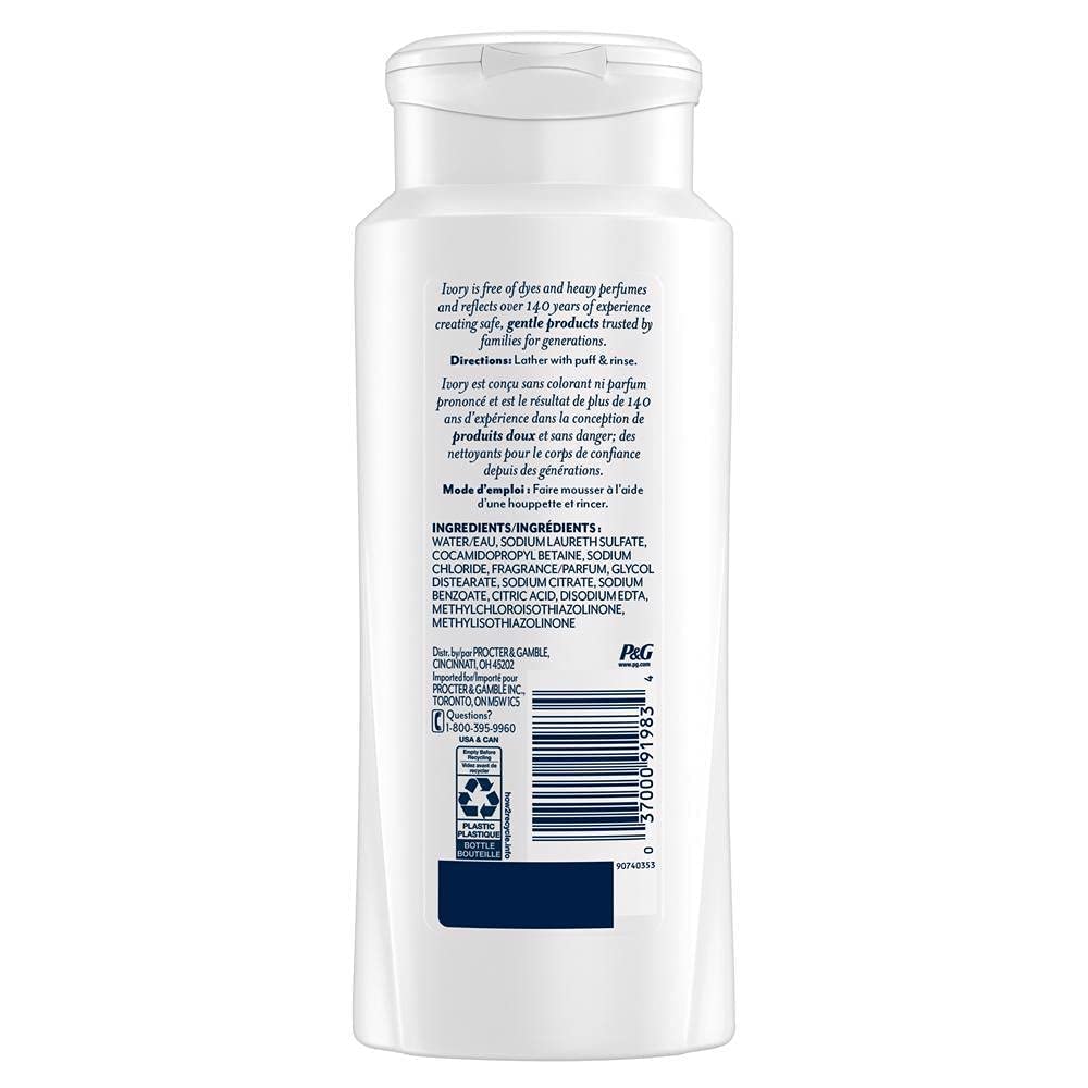 LDREAMAM Ivory Body Wash Original – Dye-Free Hydration, 3 x 21 fl oz