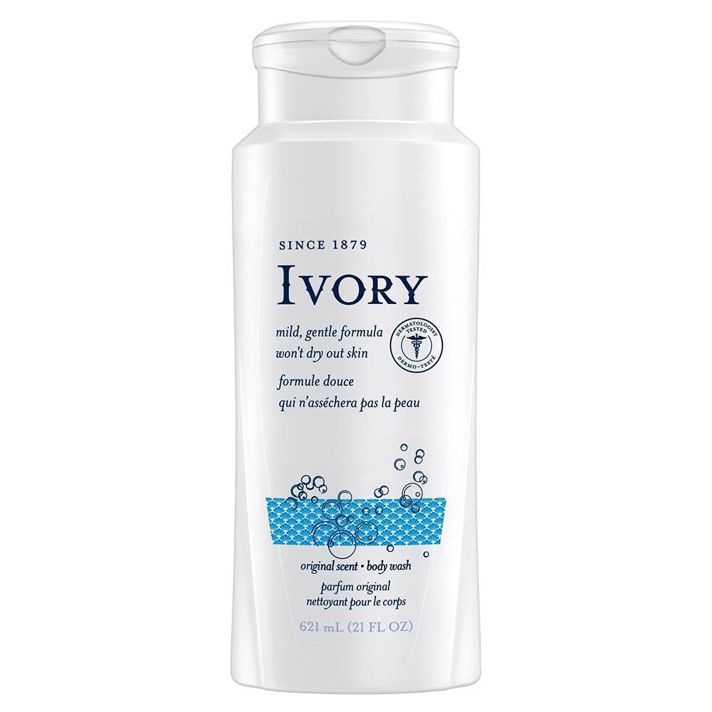 LDREAMAM Ivory Body Wash Original – Dye-Free Hydration, 3 x 21 fl oz