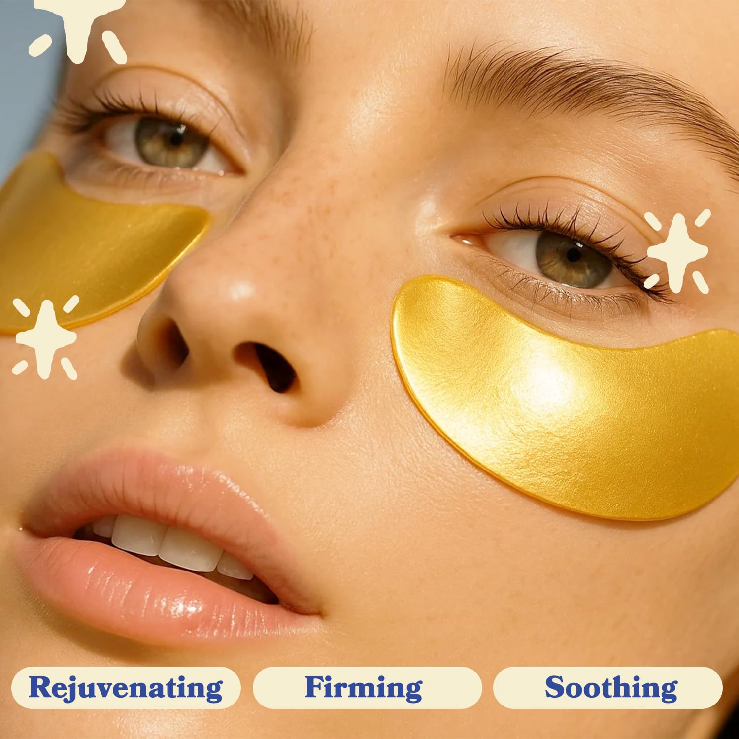 LE GUSHE Gold Under Eye Patches – Hydrating Collagen Masks with Snail Mucin (20 Pairs)