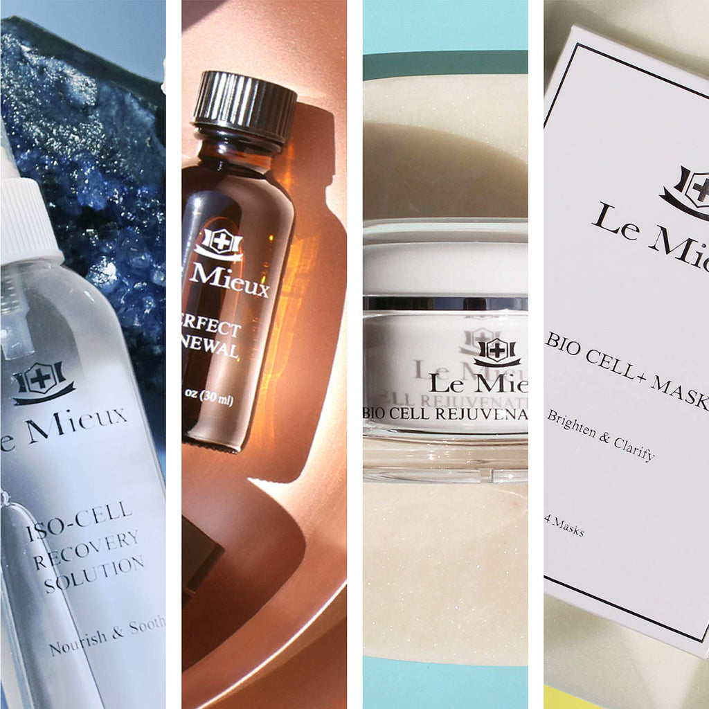 Le Mieux Beauty Essentials for Dull Skin – 5-Piece Skincare Set with Illuminating Cleanser, Toner, Vita-C Serum, Eye Corrector & Bio Cell Cream