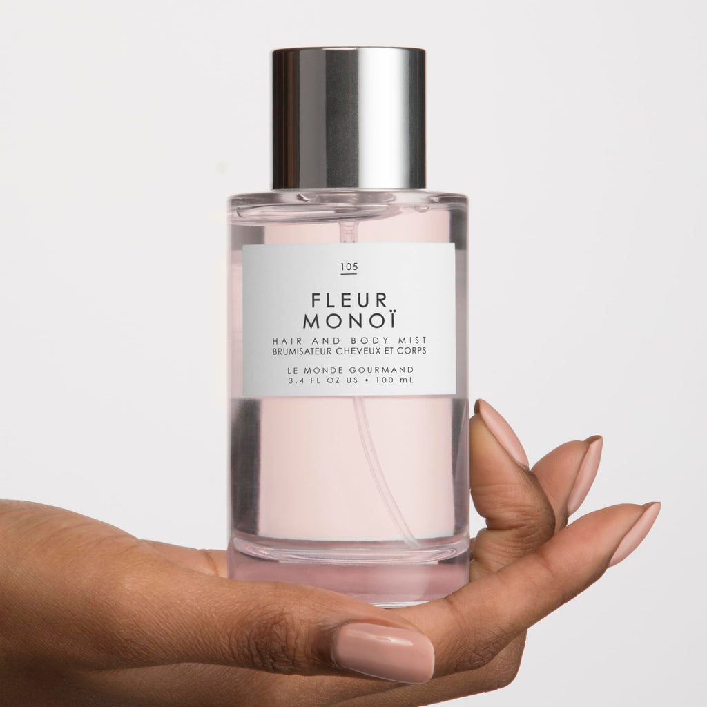 Le Monde Gourmand Fleur Monoi Hair & Body Mist – 3.4oz (100ml) | Gardenia, Coconut & Neroli