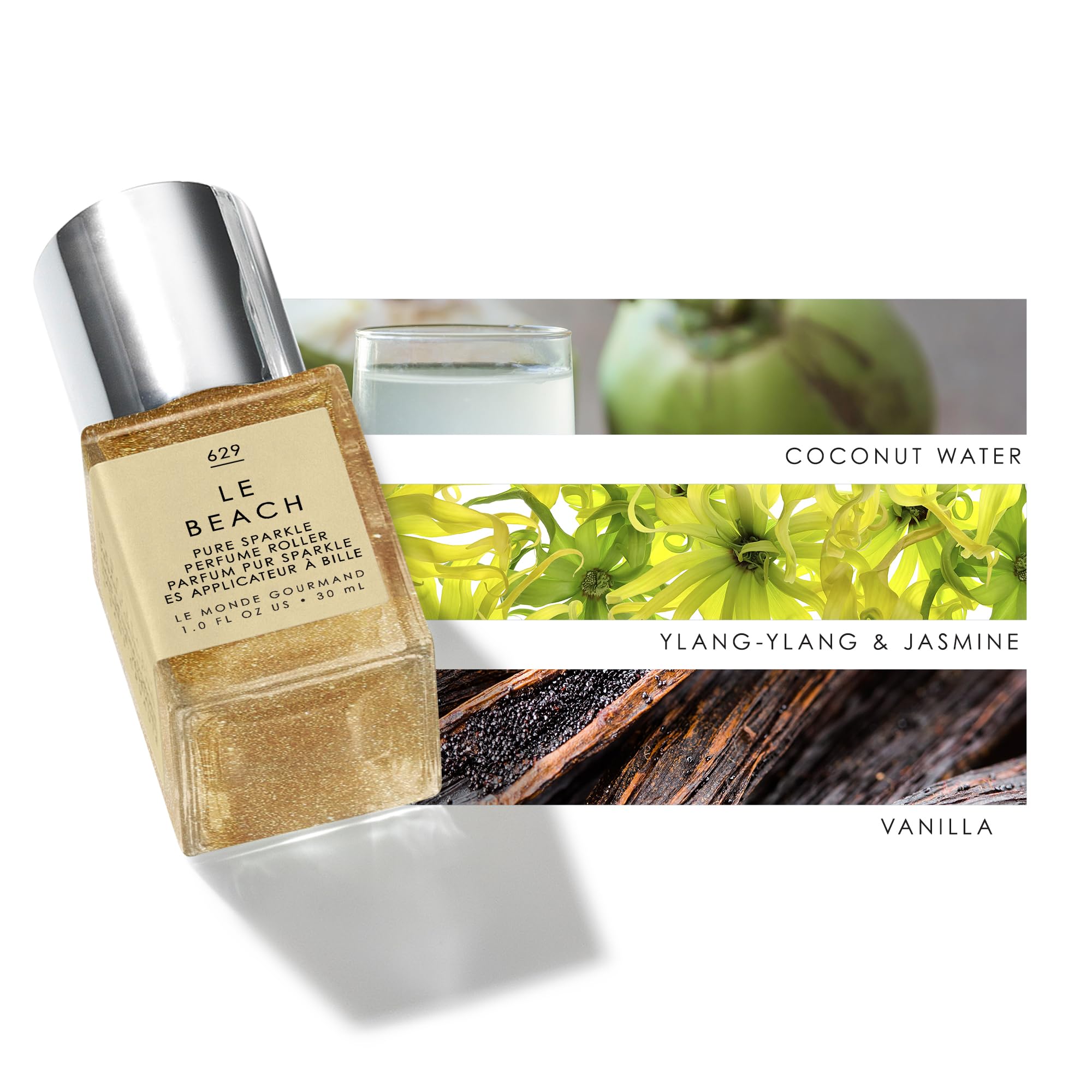 Le Monde Gourmand Le Beach Perfume Oil – 1 fl oz / 30 ml | Vegan, Cruelty-Free Rollerball Fragrance