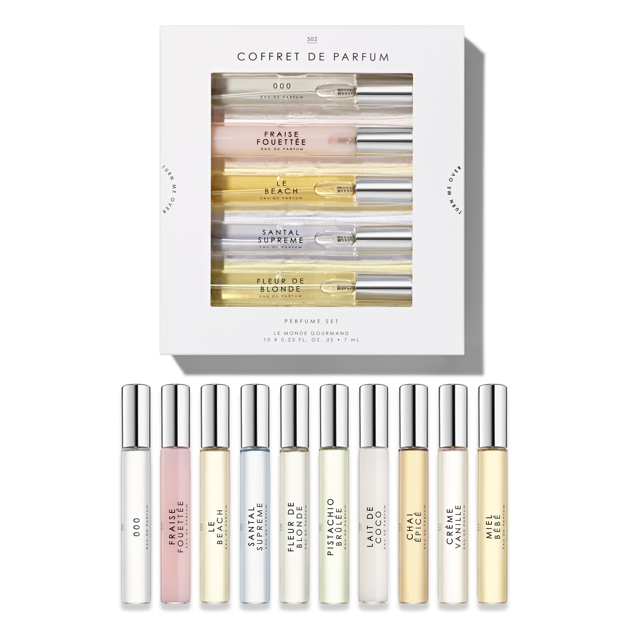 Le Monde Gourmand 2-Box Perfume Set – 10 Mini EDP Purse Sprays | Travel Sampler for Women | Vegan & Cruelty-Free