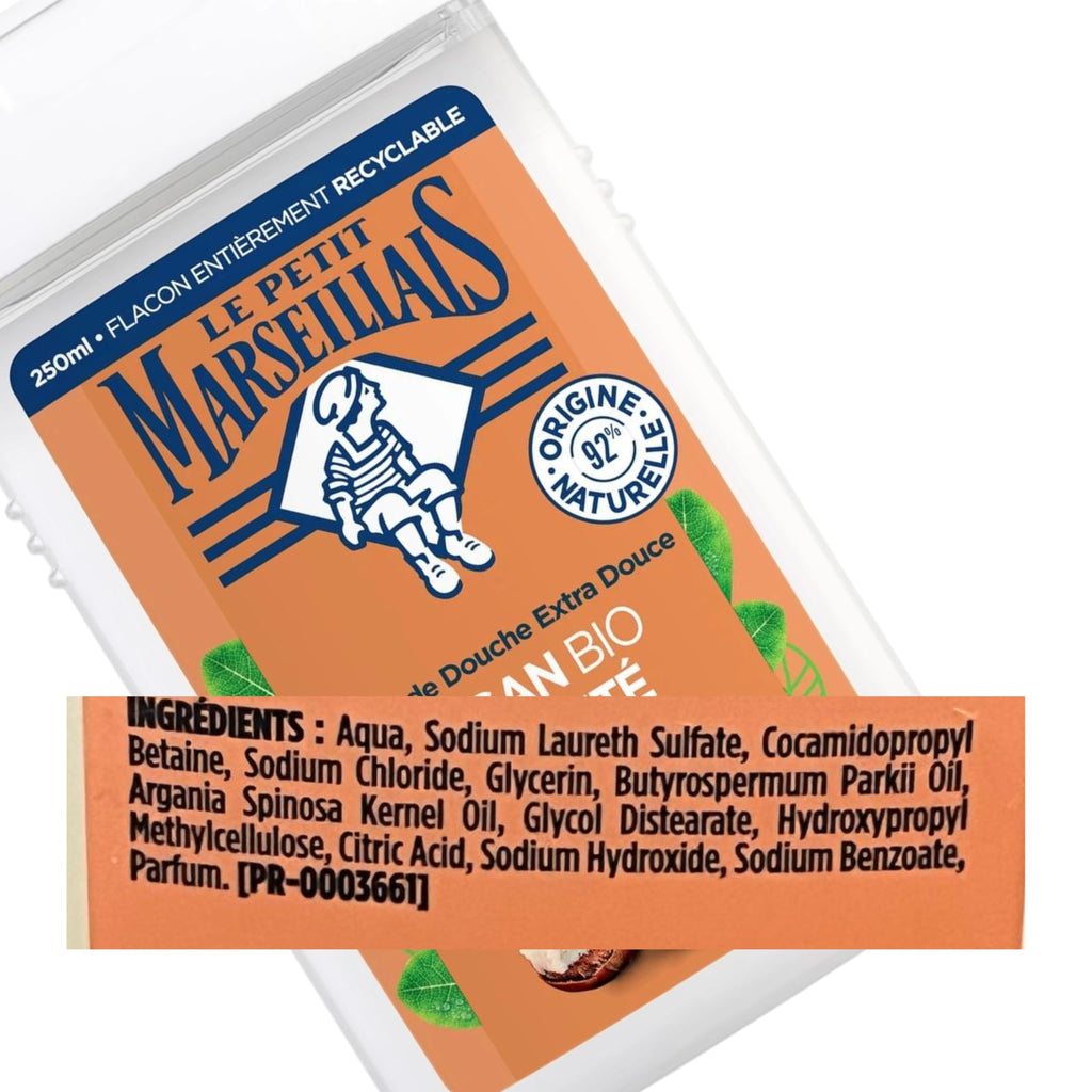Le Petit Marseillais Argan BIO & Karite Body Wash 8oz | Hydrating Organic Argan Oil & Shea Butter