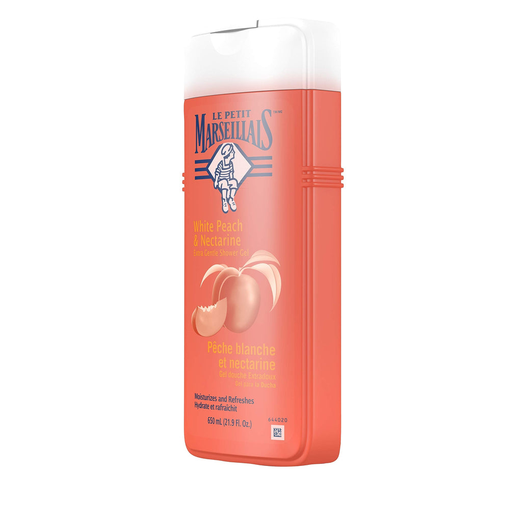 Le Petit Marseillais Extra Gentle Shower Gel – White Peach & Nectarine, pH-Neutral, 21.9 fl oz