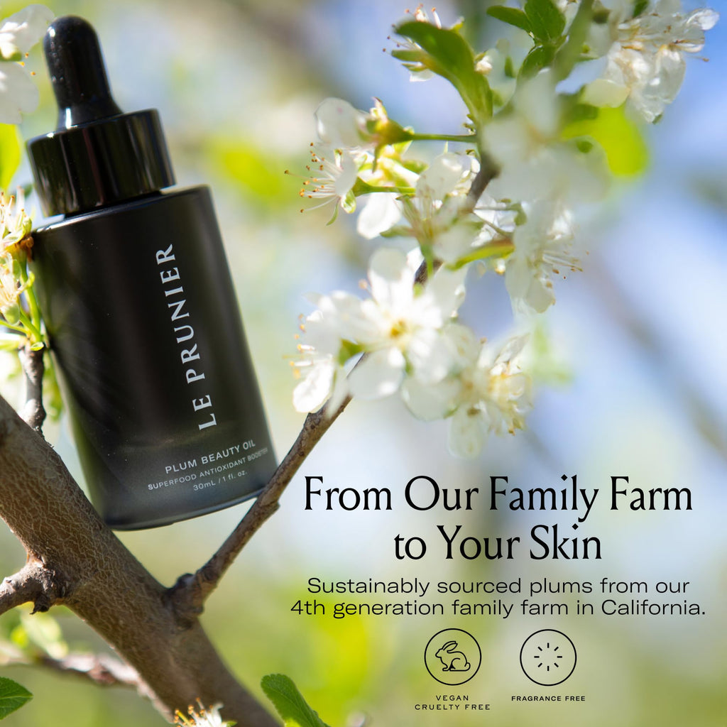 Le Prunier Plum Beauty Oil – Vegan, Non-Comedogenic Multi-Use Facial Oil
