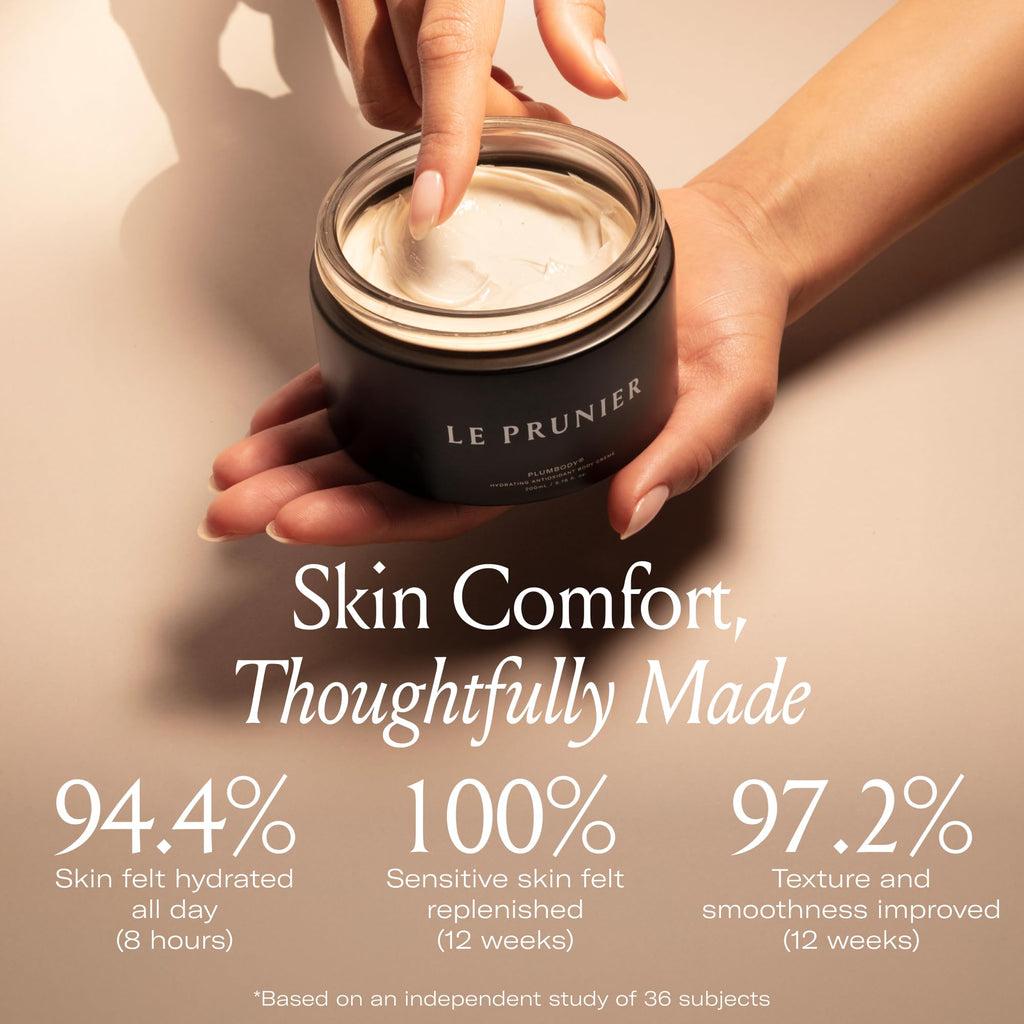 Le Prunier Plumbody – Clinically Proven Hydration & Firming Body Cream with Midnight Muir Plum Extract | Clean Vegan Lotion | 6.8 oz