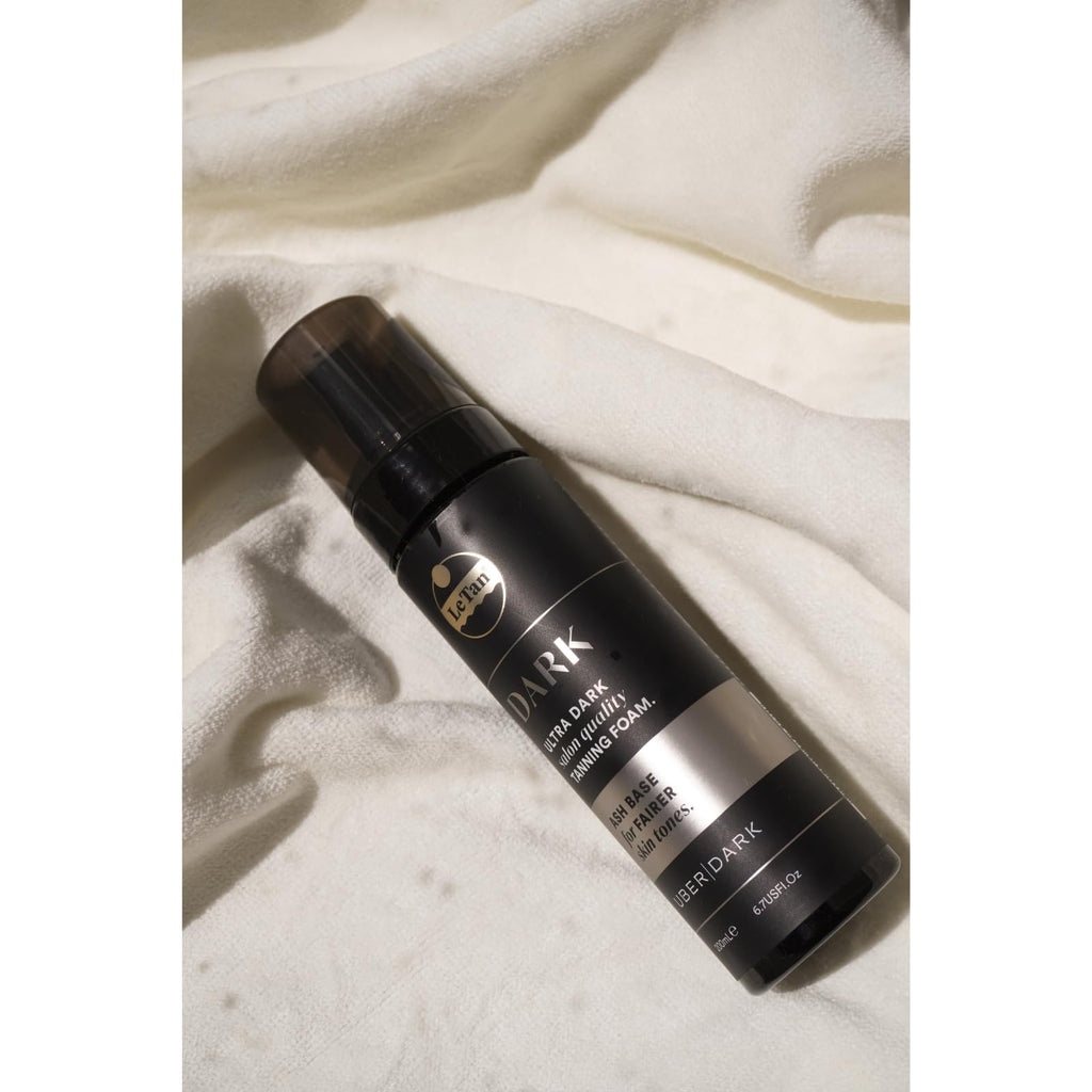 Le Tan Uber Dark Self Tanning Foam Ash Base – Deep Cool-Brown Tan (6.76 oz)