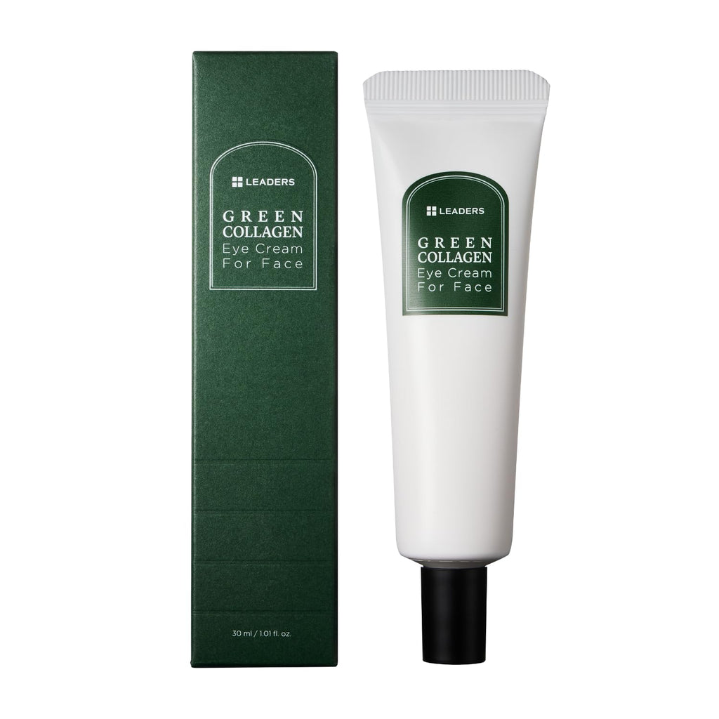 LEADERS Green Collagen Eye Cream for Face – Vegan Anti-Aging Eye Treatment, 30ml
