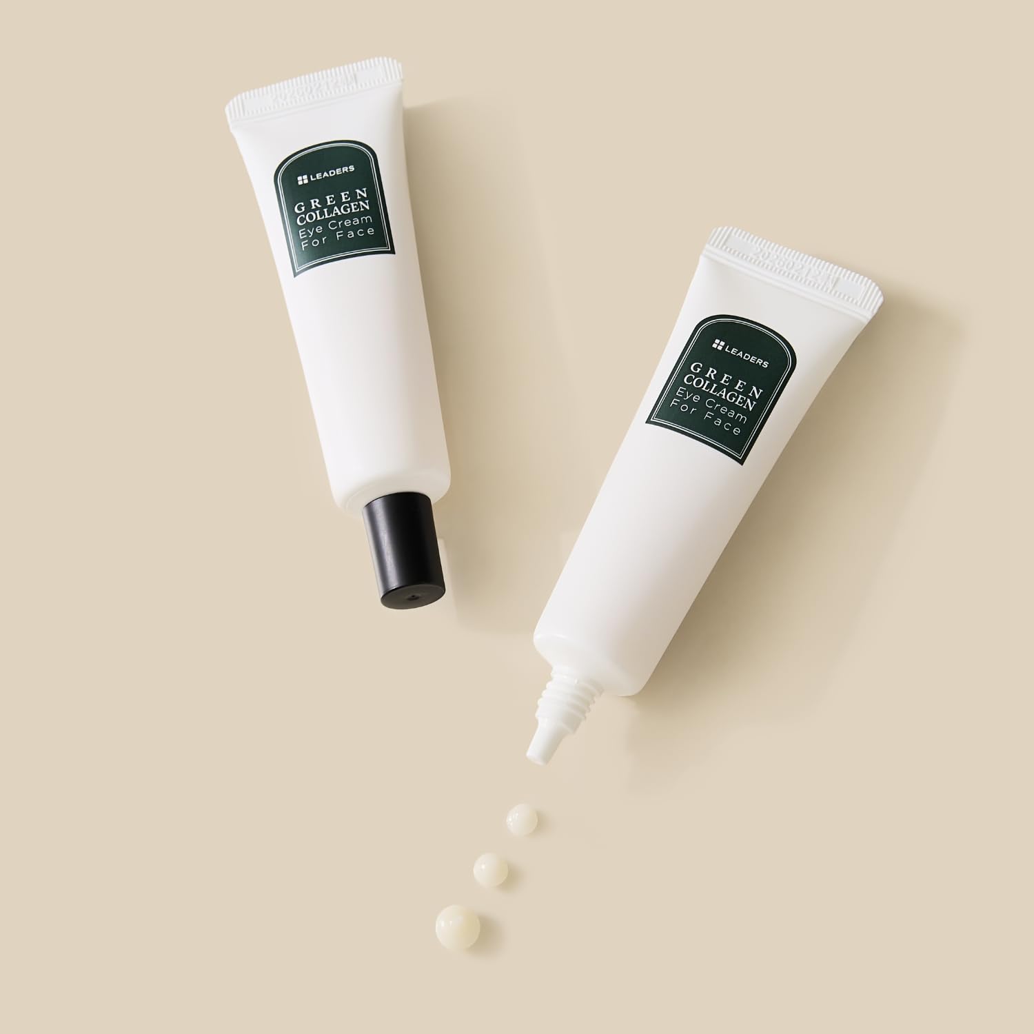 LEADERS Green Collagen Eye Cream for Face – Vegan Anti-Aging Eye Treatment, Hydration & Elasticity, 50ml