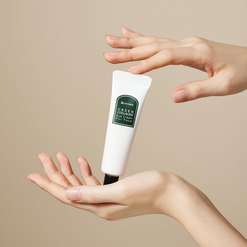 LEADERS Green Collagen Eye Cream for Face – Vegan Anti-Aging Eye Treatment, Hydration & Elasticity, 50ml