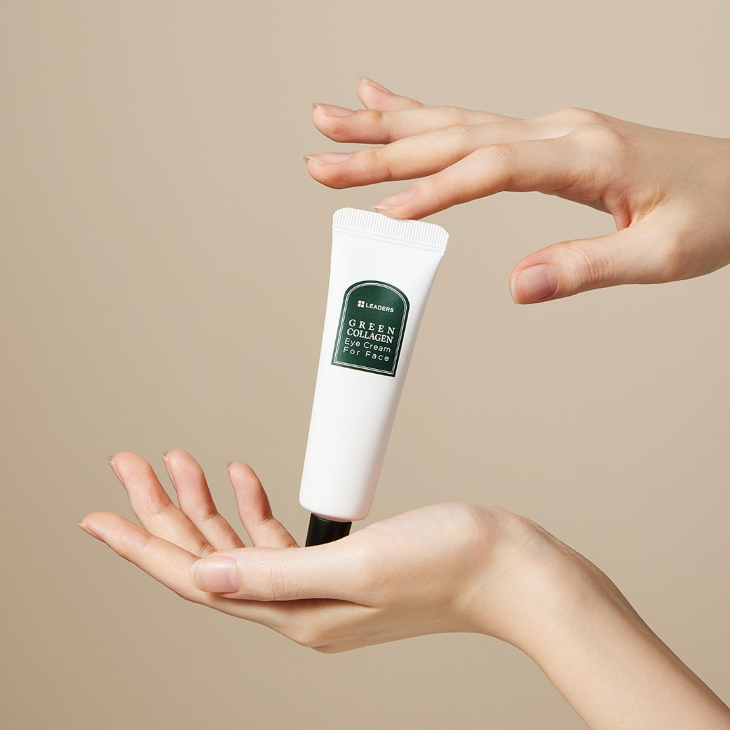 LEADERS Green Collagen Eye Cream for Face – Vegan Anti-Aging Eye Treatment, 30ml