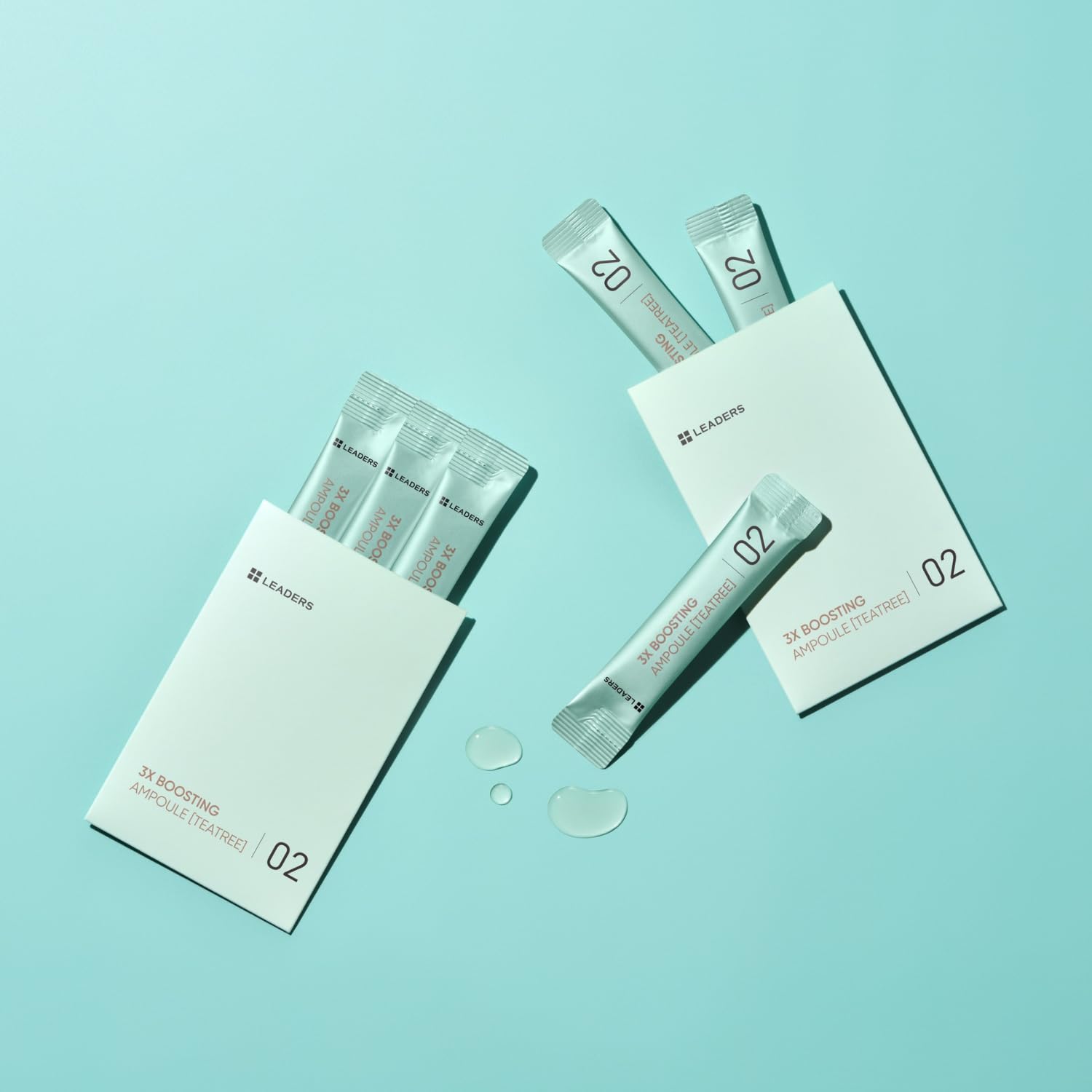 LEADERS 3X Boosting Modeling Mask – 3-Step Korean Skincare Set with Tea Tree (3-Pack)