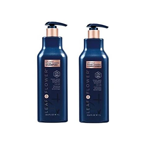 Leaf & Flower Instant Damage Correction Shampoo & Conditioner Duo – 33.8 oz Each