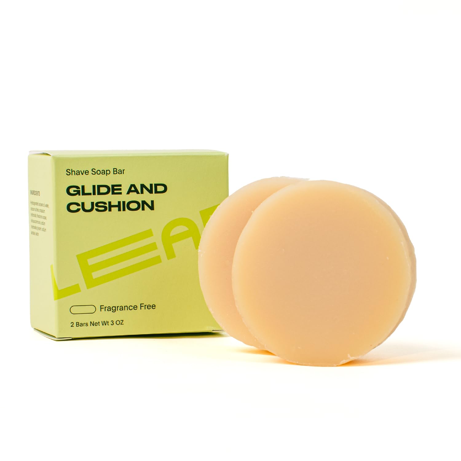 Leaf Shaving Soap Bar by Leaf Shave – Unscented, All-Natural, 2-Pack (1.5 oz Each)