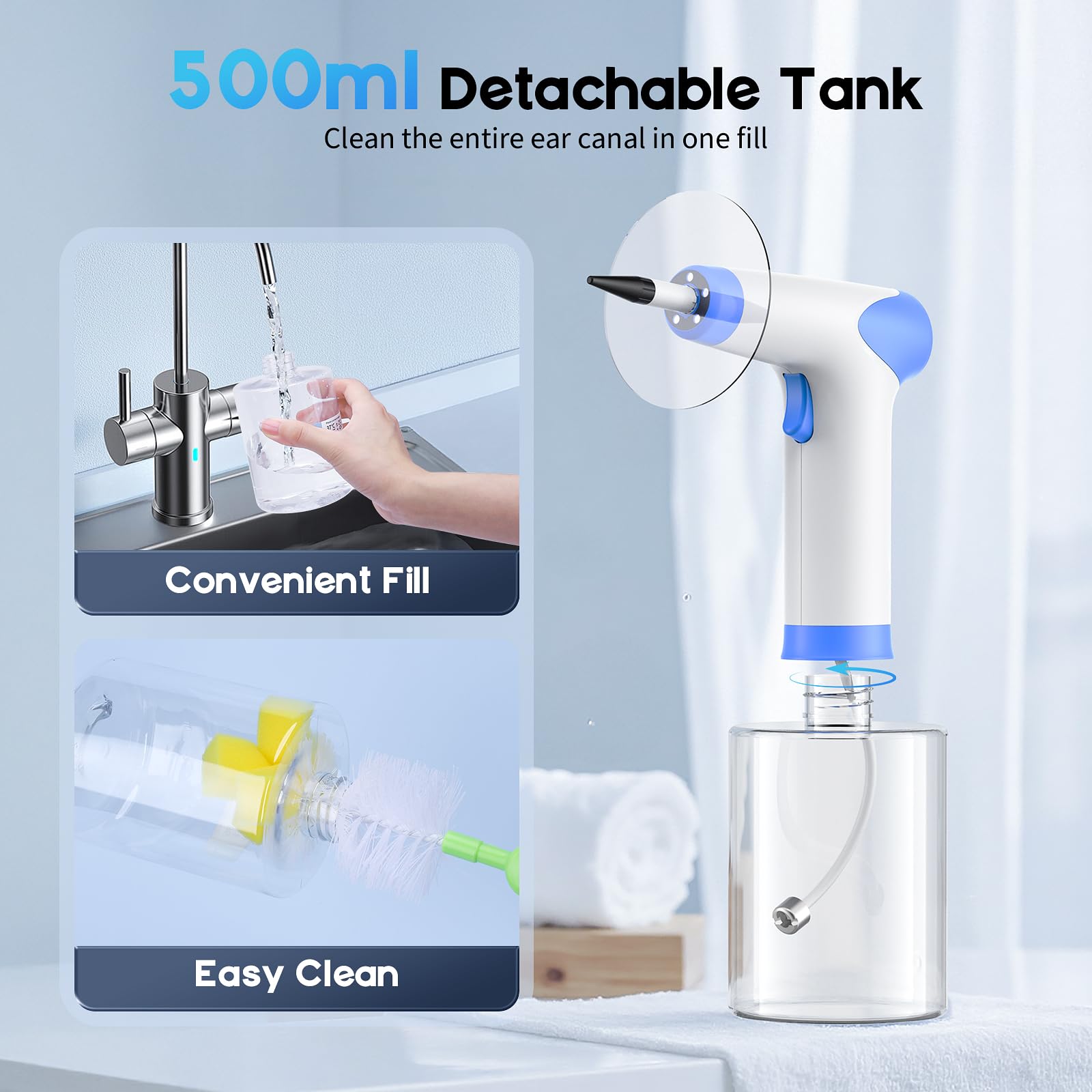 Lebbtl Ear Wax Removal Kit — 4 Modes, Digital Temperature Display, Safe Ear Irrigation System