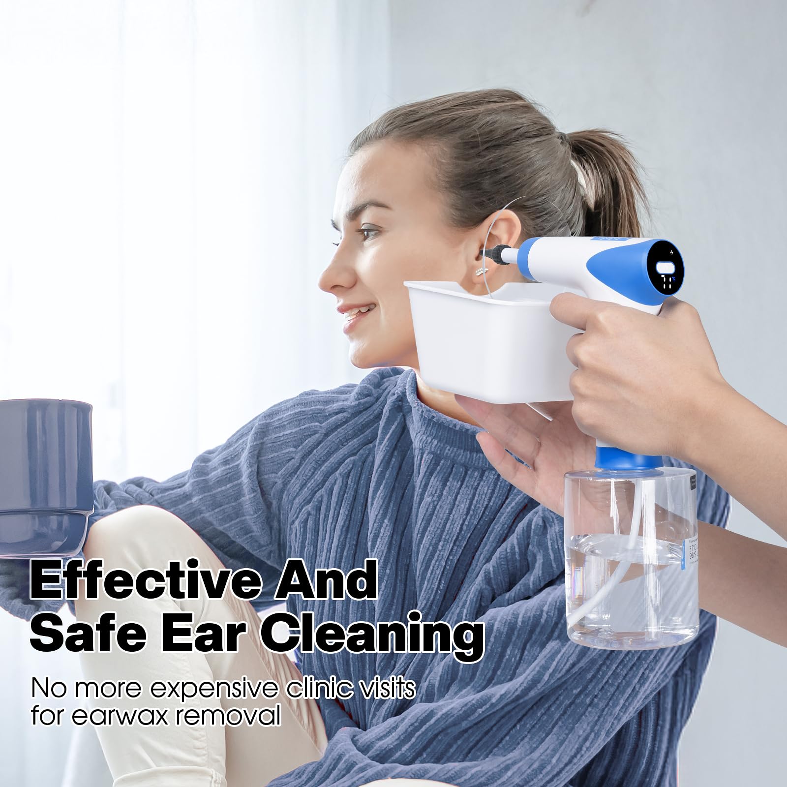 Lebbtl Ear Wax Removal Kit — 4 Modes, Digital Temperature Display, Safe Ear Irrigation System