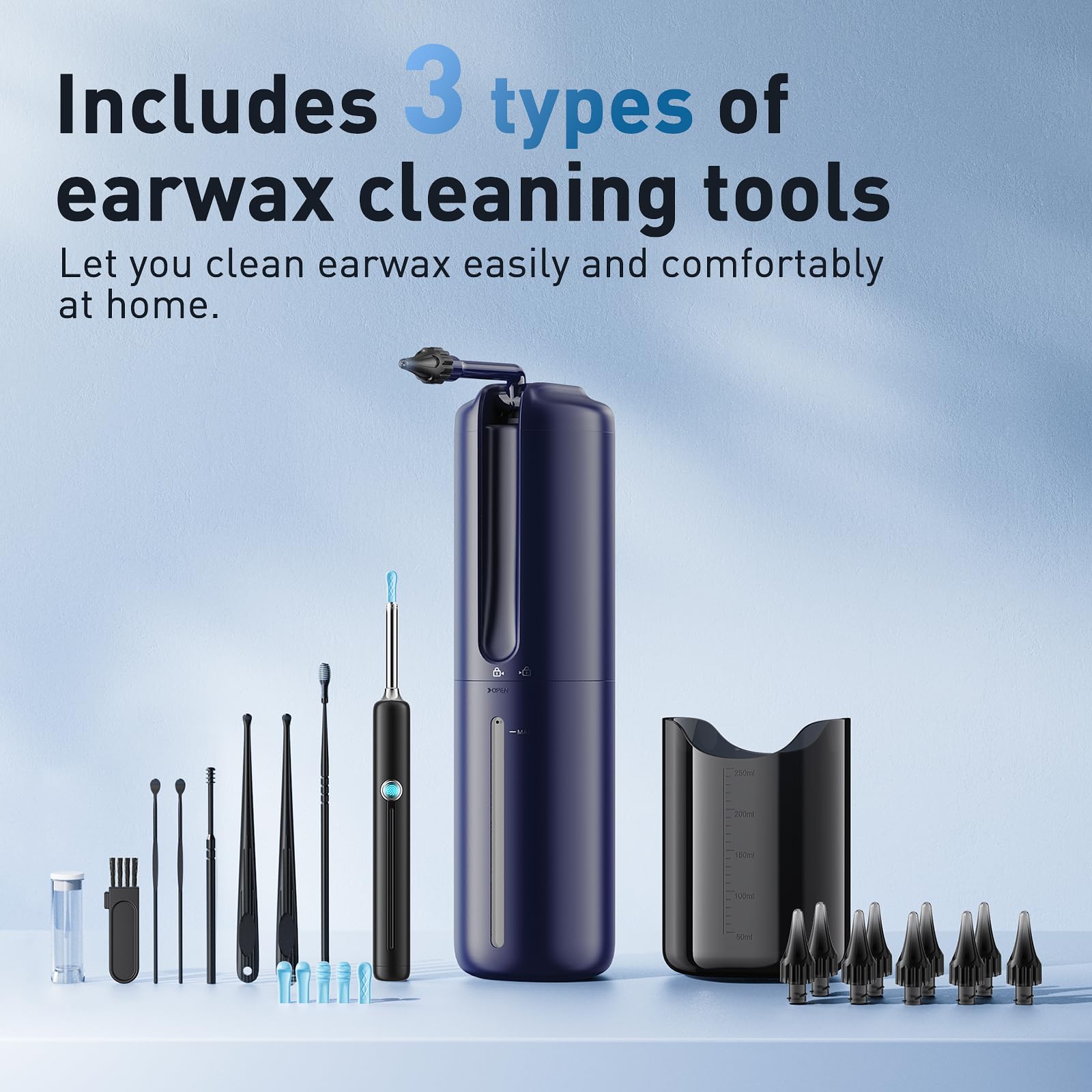Lebbtl Ear Wax Removal System with 1080P Camera, 4 Modes, IPX5 Waterproof