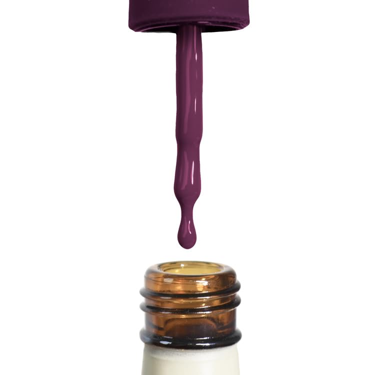 Lechat Gel Polish Antonella - Color & Top in One Coat, Dark Purple, High-Gloss