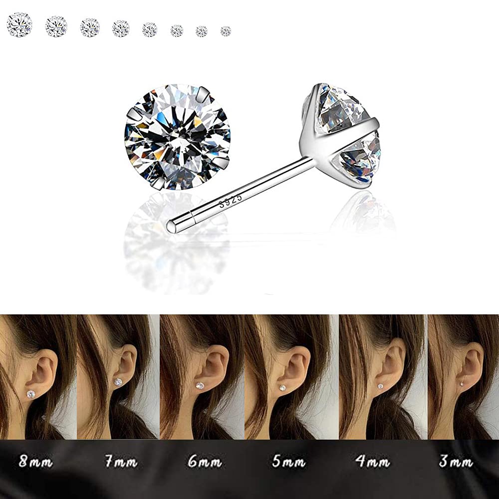 LECIEL Reusable Ear Piercing Gun Kit – 16 Pairs Stud Earrings (6 Sterling Silver + 10 Gun Studs)