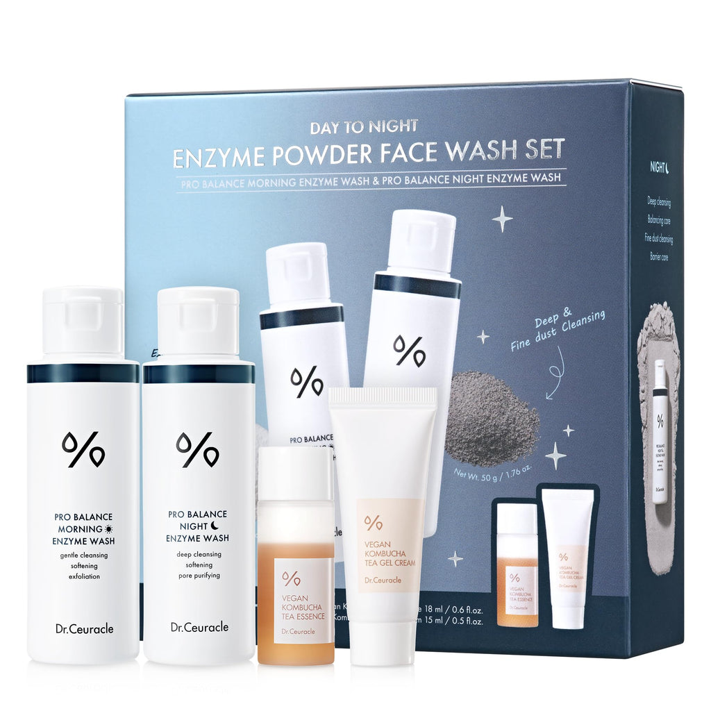 Dr.Ceuracle Day to Night Enzyme Powder Face Wash Set | Korean Natural Enzyme Powder by Leegeehaam