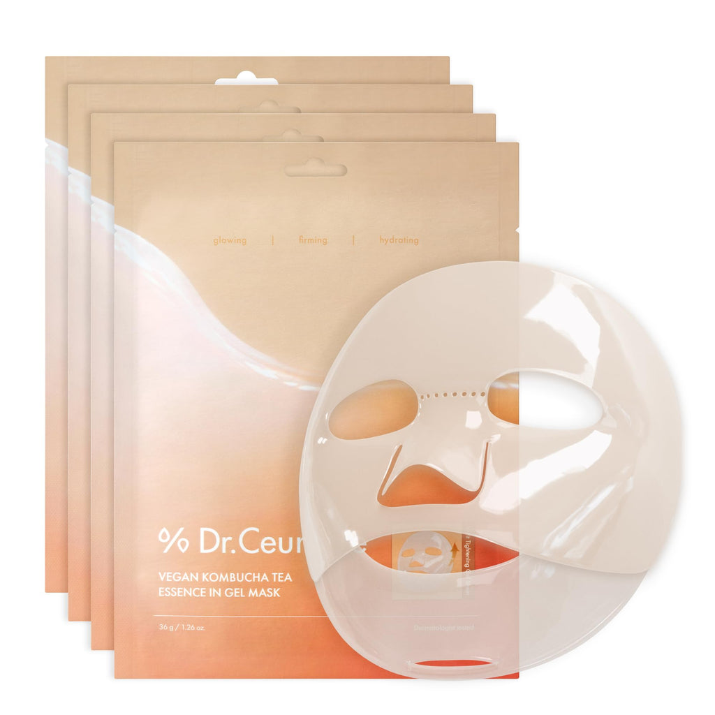 Leegeehaam Dr.Ceuracle Vegan Kombucha Gel Mask – Deep Hydration & Glass Glow Skin (4 Count)