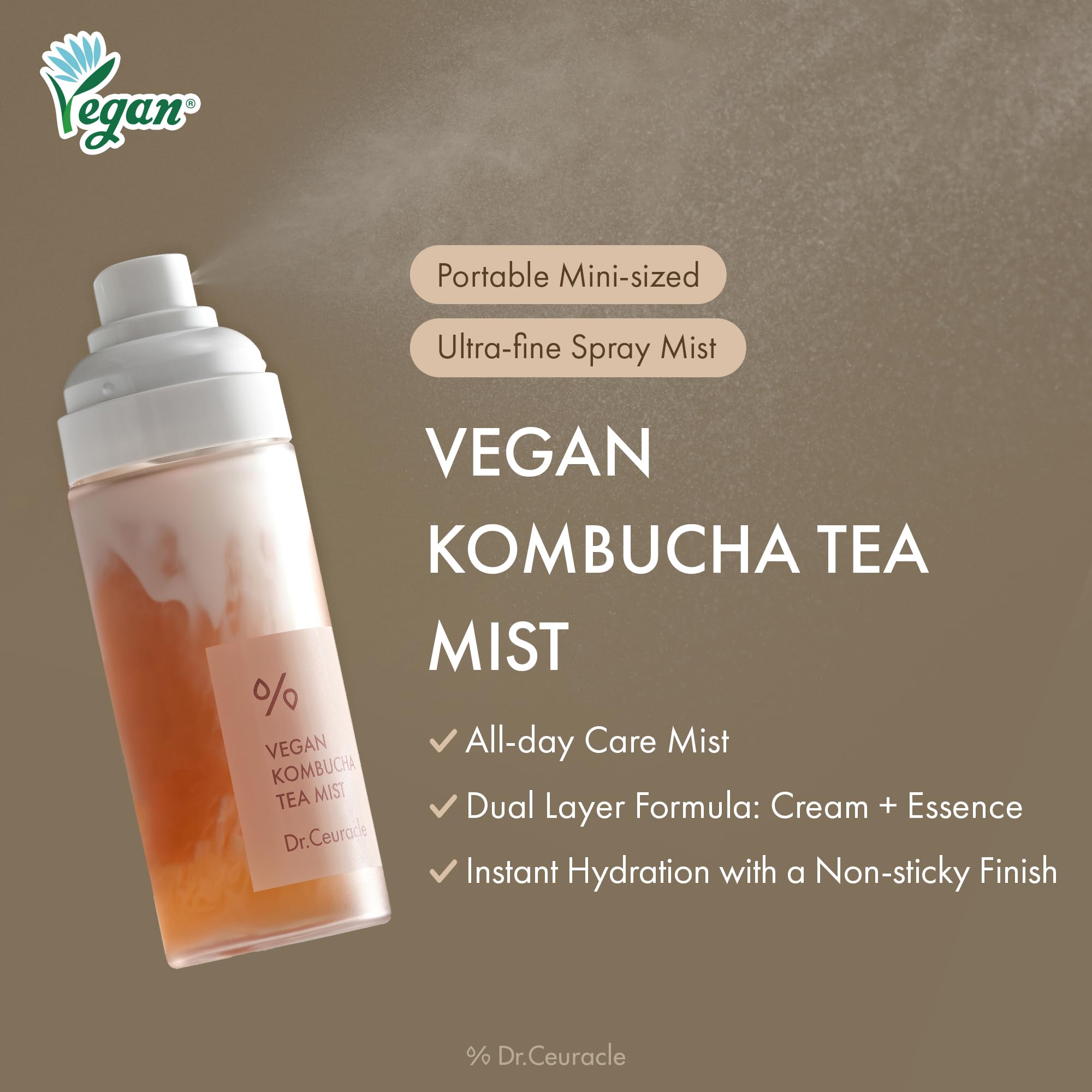 Leegeehaam Dr.Ceuracle Vegan Kombucha Tea Mist – Hydrating Face Mist 80 ml