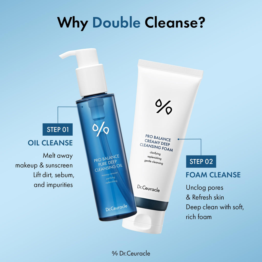 Leegeehaam Pro Balance Cleanser Duo Set – Hydrating Oil & Creamy Foam for All Skin Types
